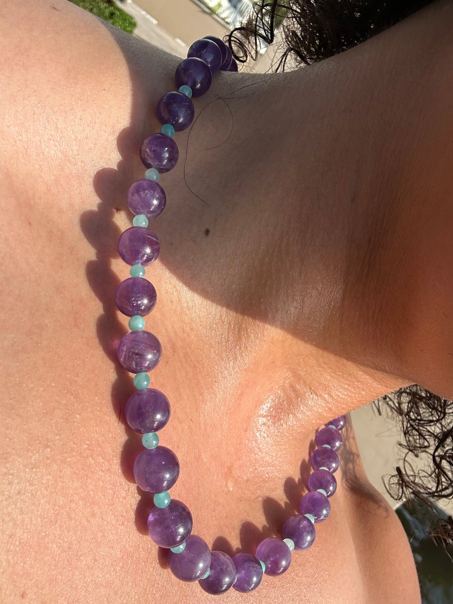 Luxury Amethyst-Amazonite Pure Gemstone Chain - World's Best Quality & Made To Last