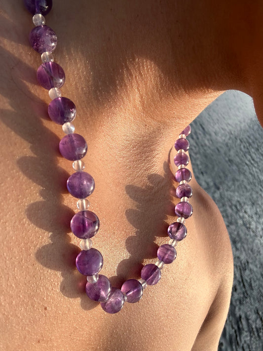 Luxury Amethyst-Moonstone Pure Gemstone Chain - World's Best Quality & Made To Last