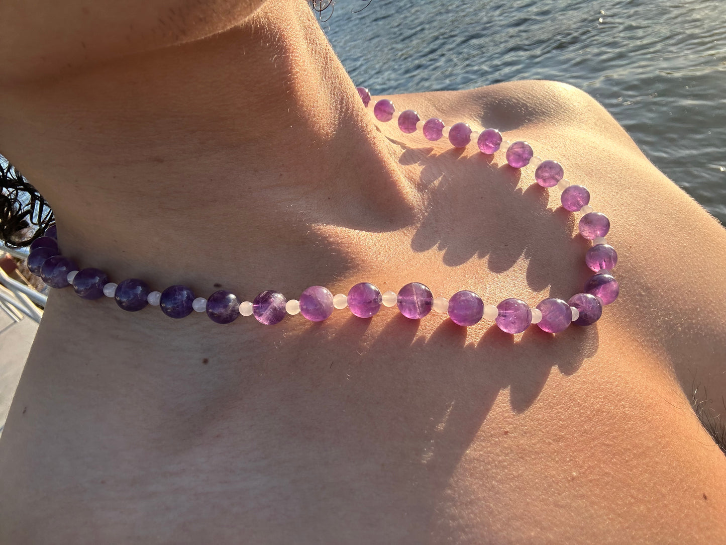 Luxury Amethyst-Rose Quartz Pure Gemstone Chain - World's Best Quality & Made To Last