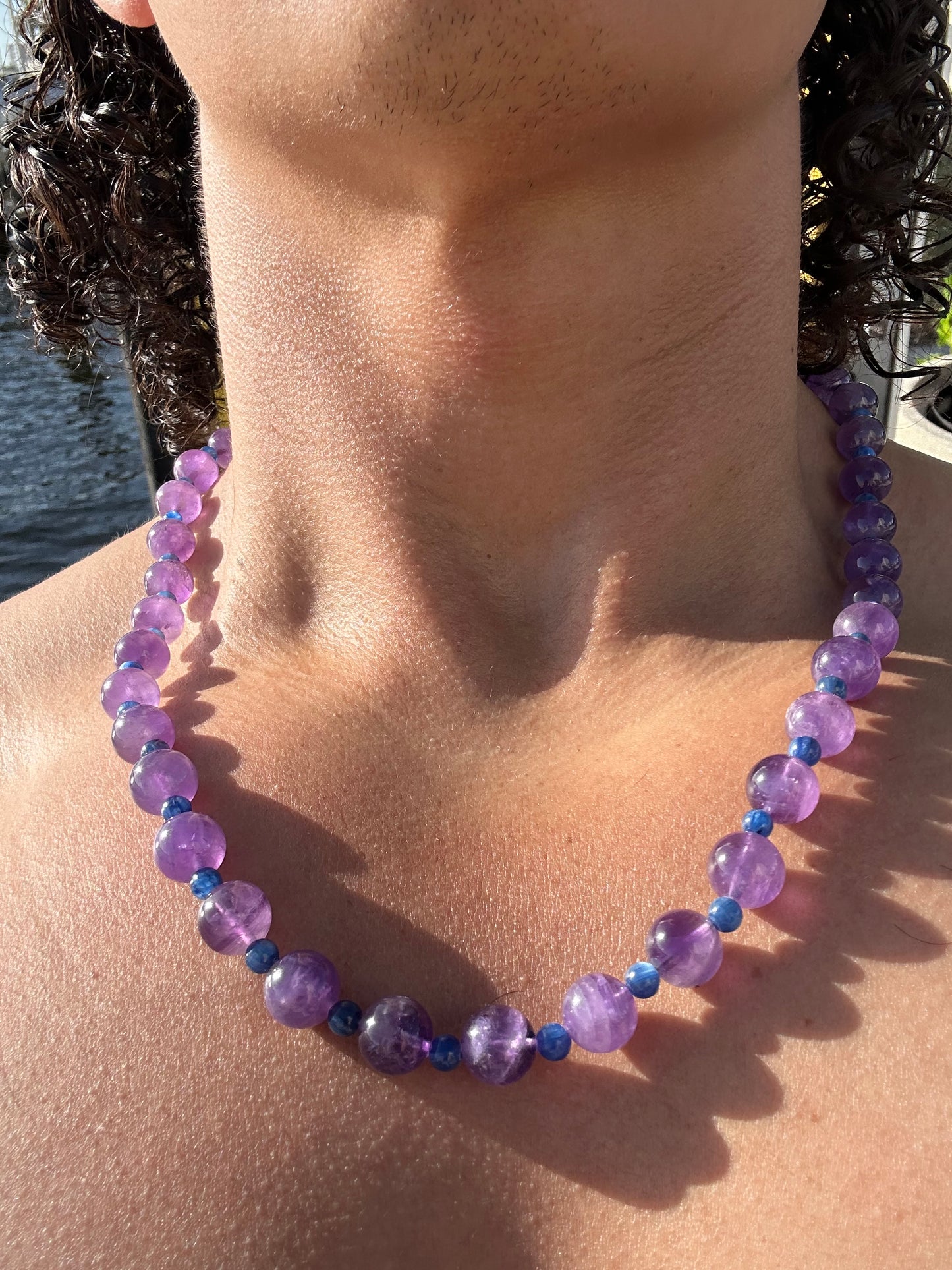 Luxury Amethyst-Blue Kyanite Pure Gemstone Chain - World's Best Quality & Made To Last