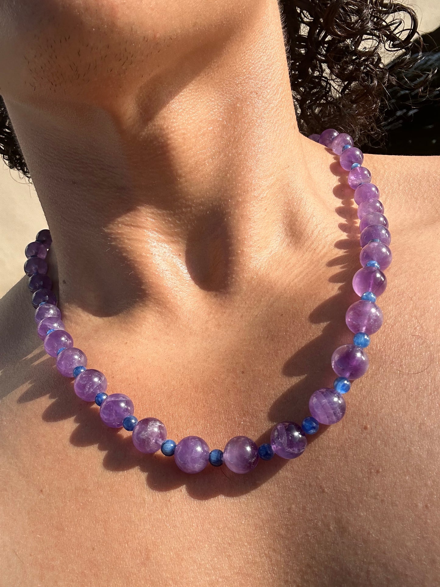 Luxury Amethyst-Blue Kyanite Pure Gemstone Chain - World's Best Quality & Made To Last