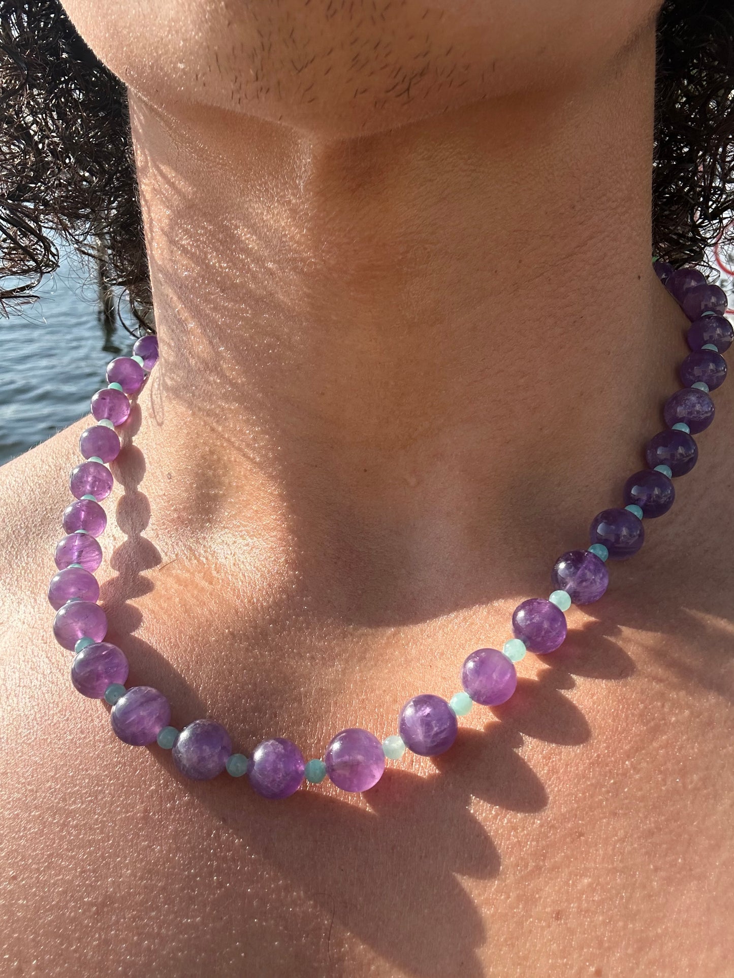 Luxury Amethyst-Amazonite Pure Gemstone Chain - World's Best Quality & Made To Last