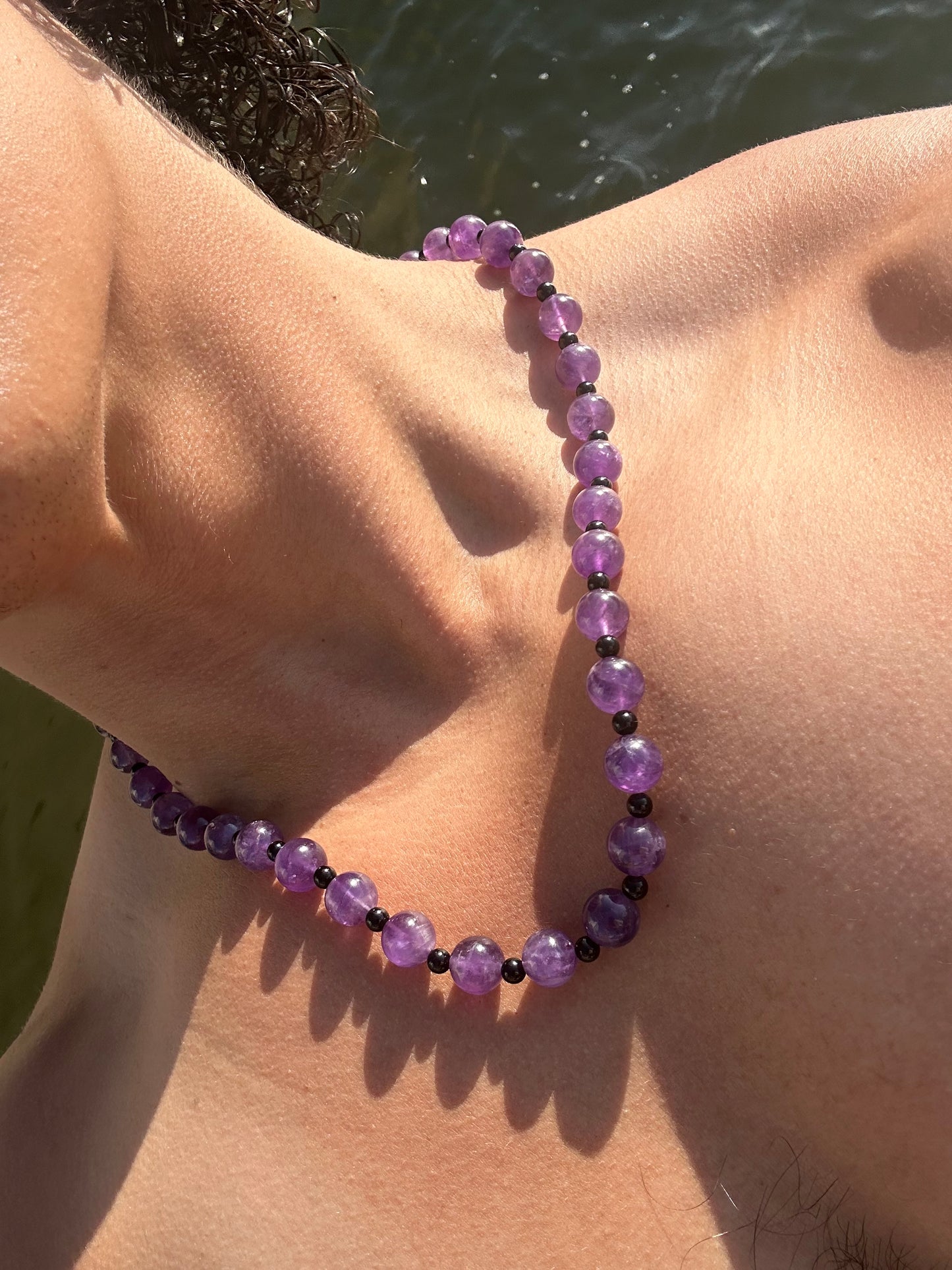 Luxury Amethyst-Black Tourmaline Pure Gemstone Chain - World's Best Quality & Made To Last