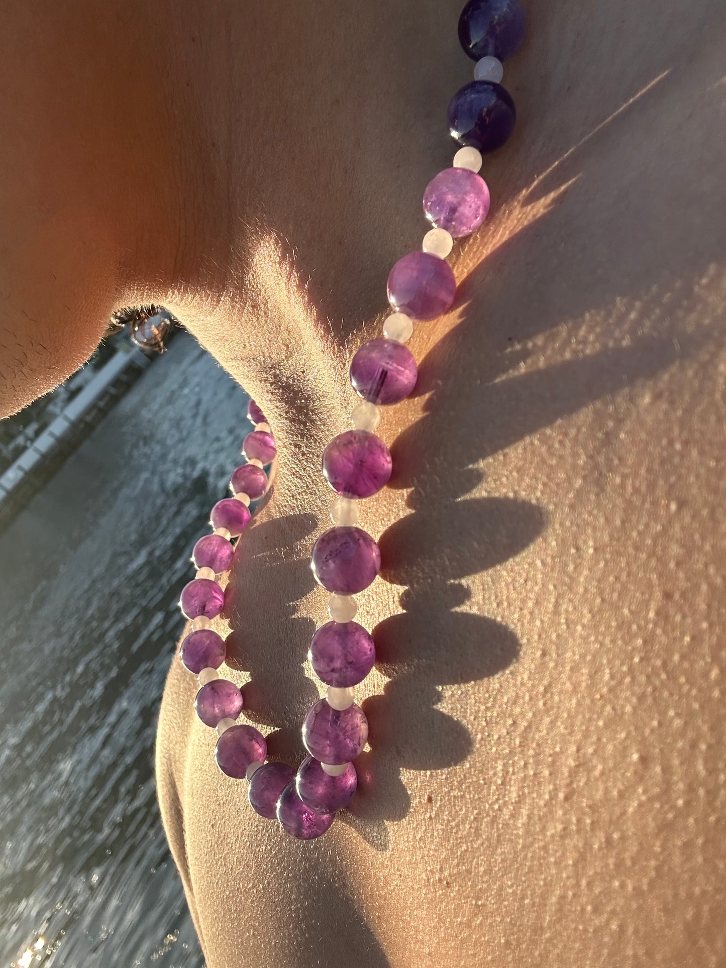 Luxury Amethyst-Rose Quartz Pure Gemstone Chain - World's Best Quality & Made To Last