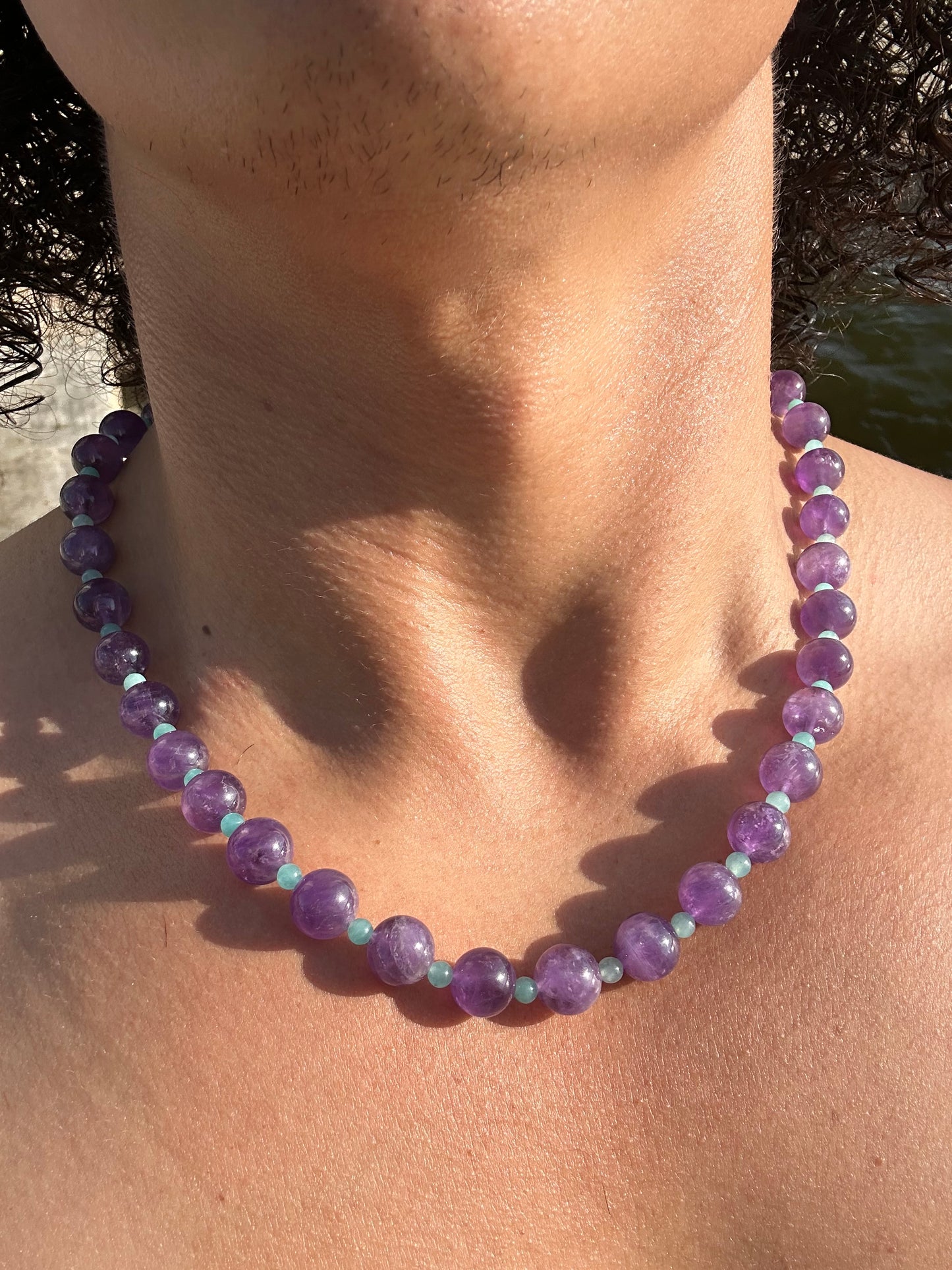 Luxury Amethyst-Amazonite Pure Gemstone Chain - World's Best Quality & Made To Last