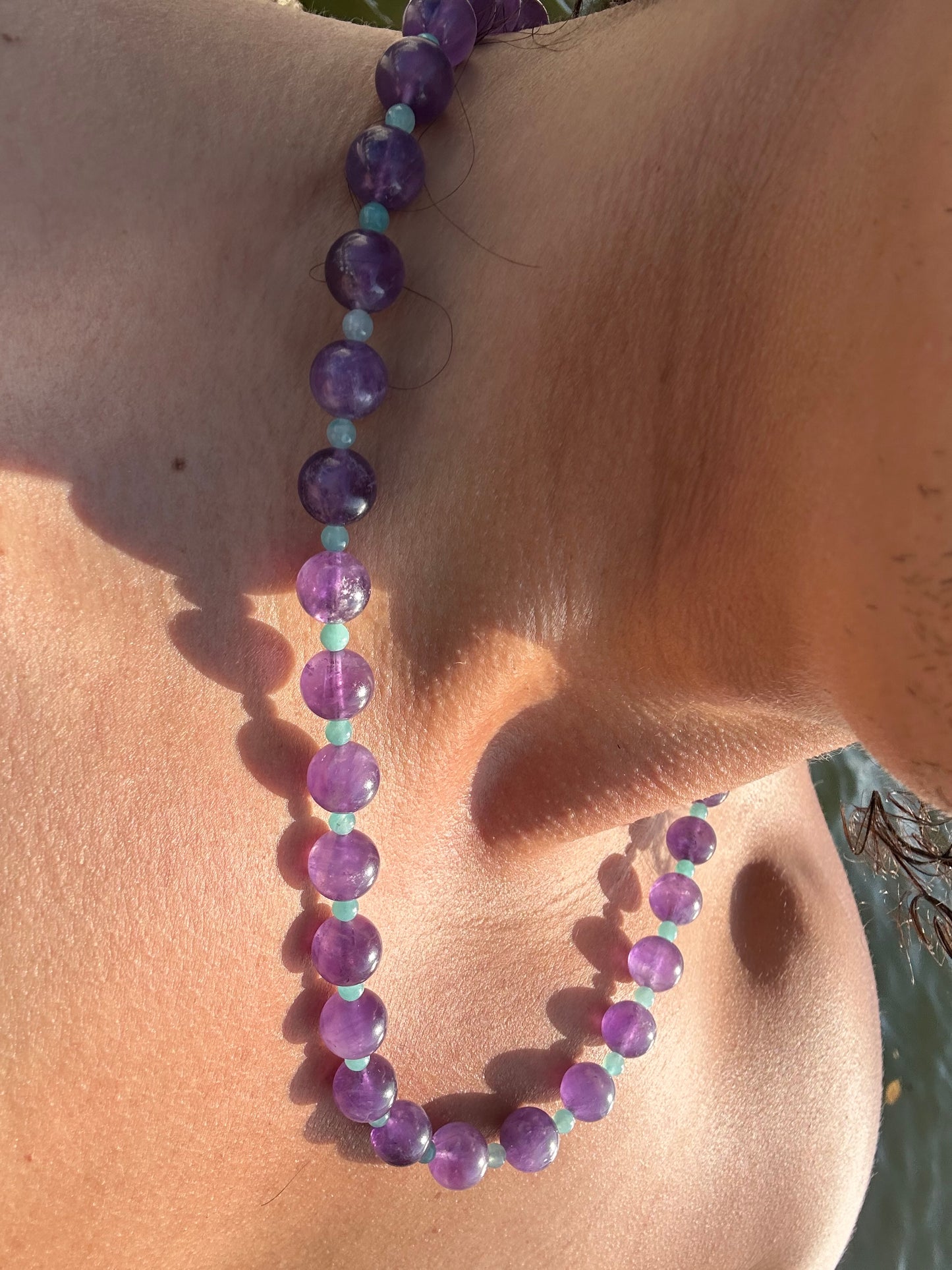 Luxury Amethyst-Amazonite Pure Gemstone Chain - World's Best Quality & Made To Last