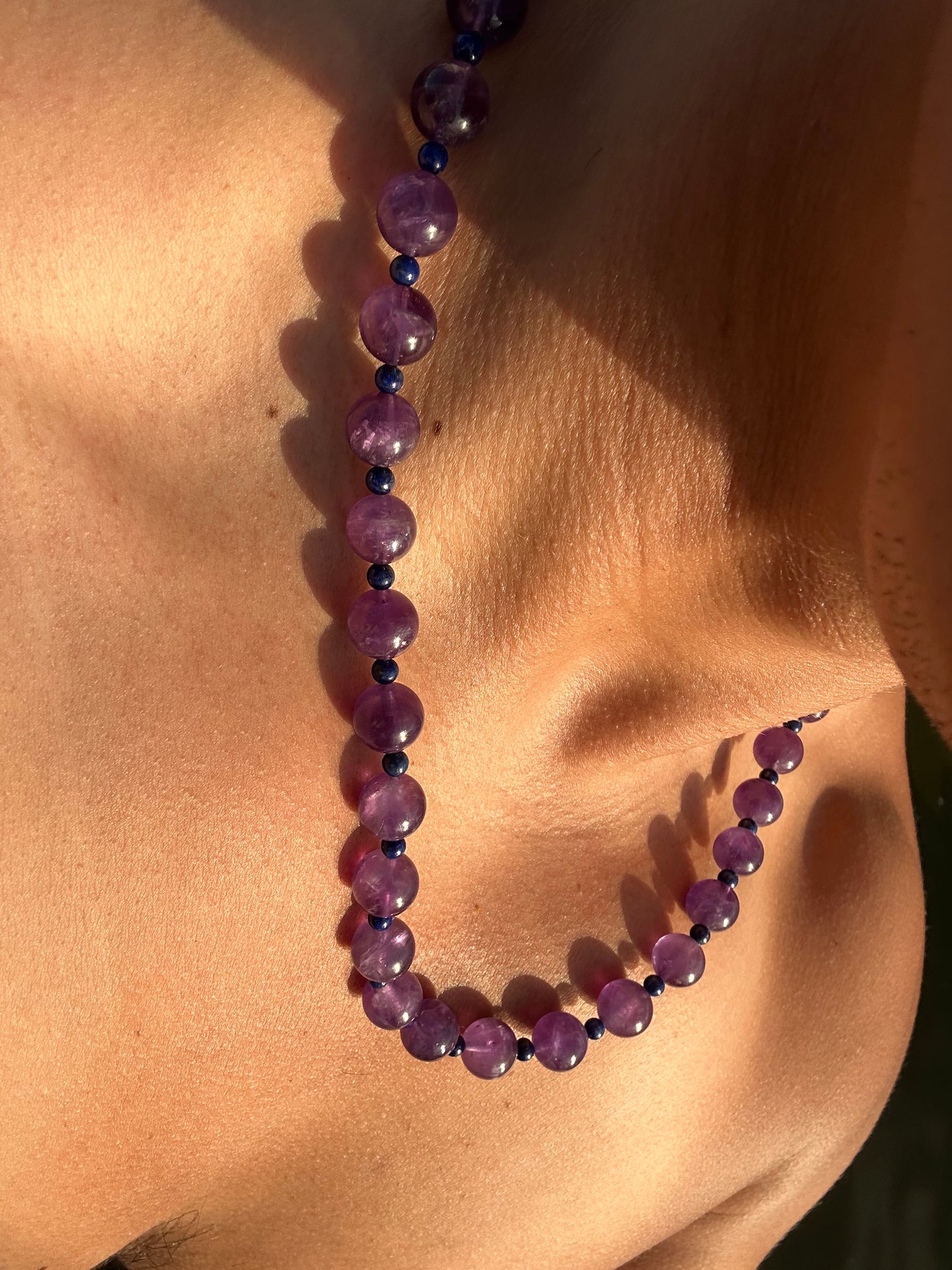 Luxury Amethyst-Lapis Lazuli Pure Gemstone Chain - World's Best Quality & Made To Last