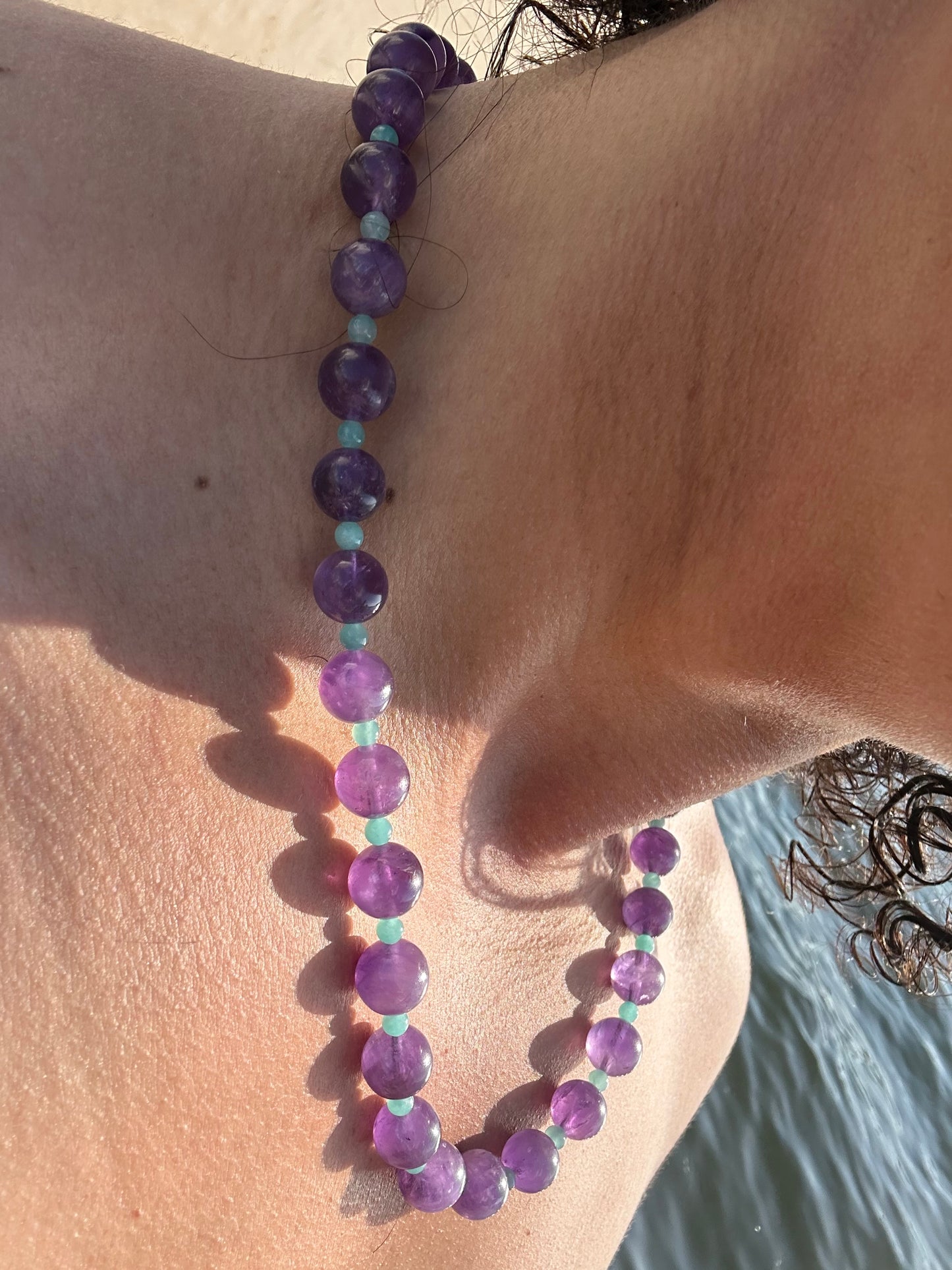 Luxury Amethyst-Amazonite Pure Gemstone Chain - World's Best Quality & Made To Last