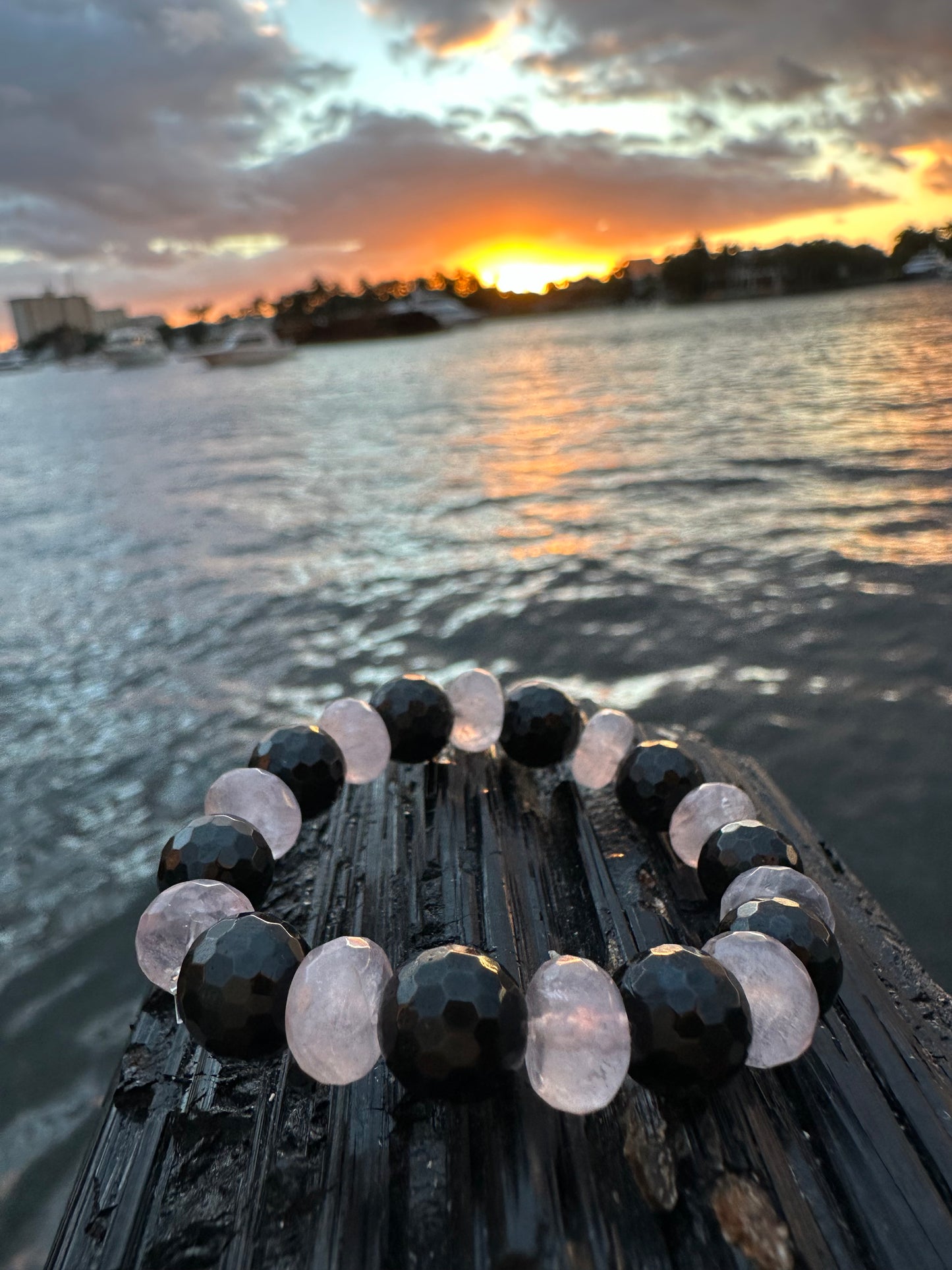 Black Tourmaline Rose Quartz Protection Bracelet - World's Best Quality & Made To Last