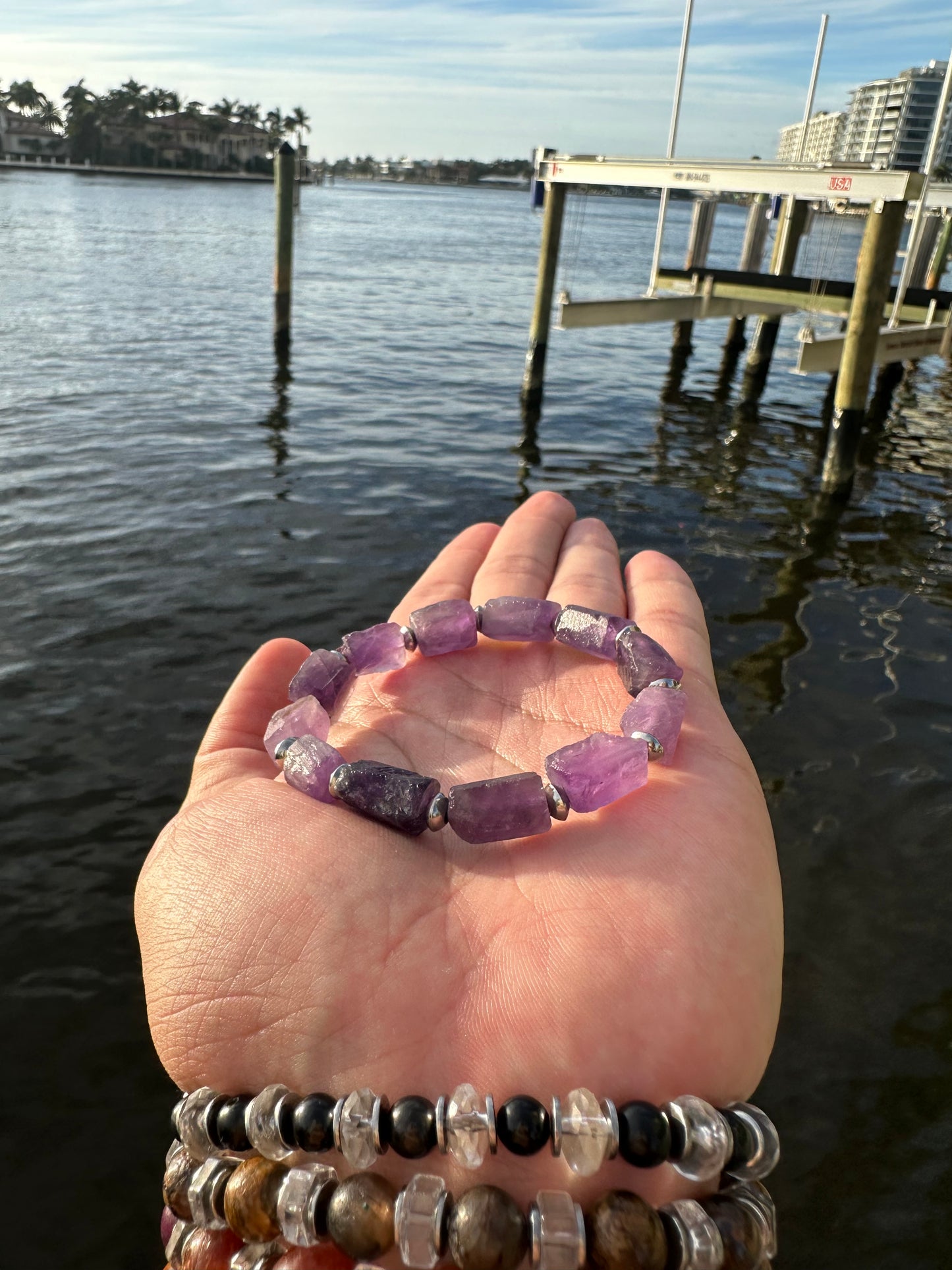 Luxury Amethyst Bracelet Raw Design - World's Best Quality & Made To Last