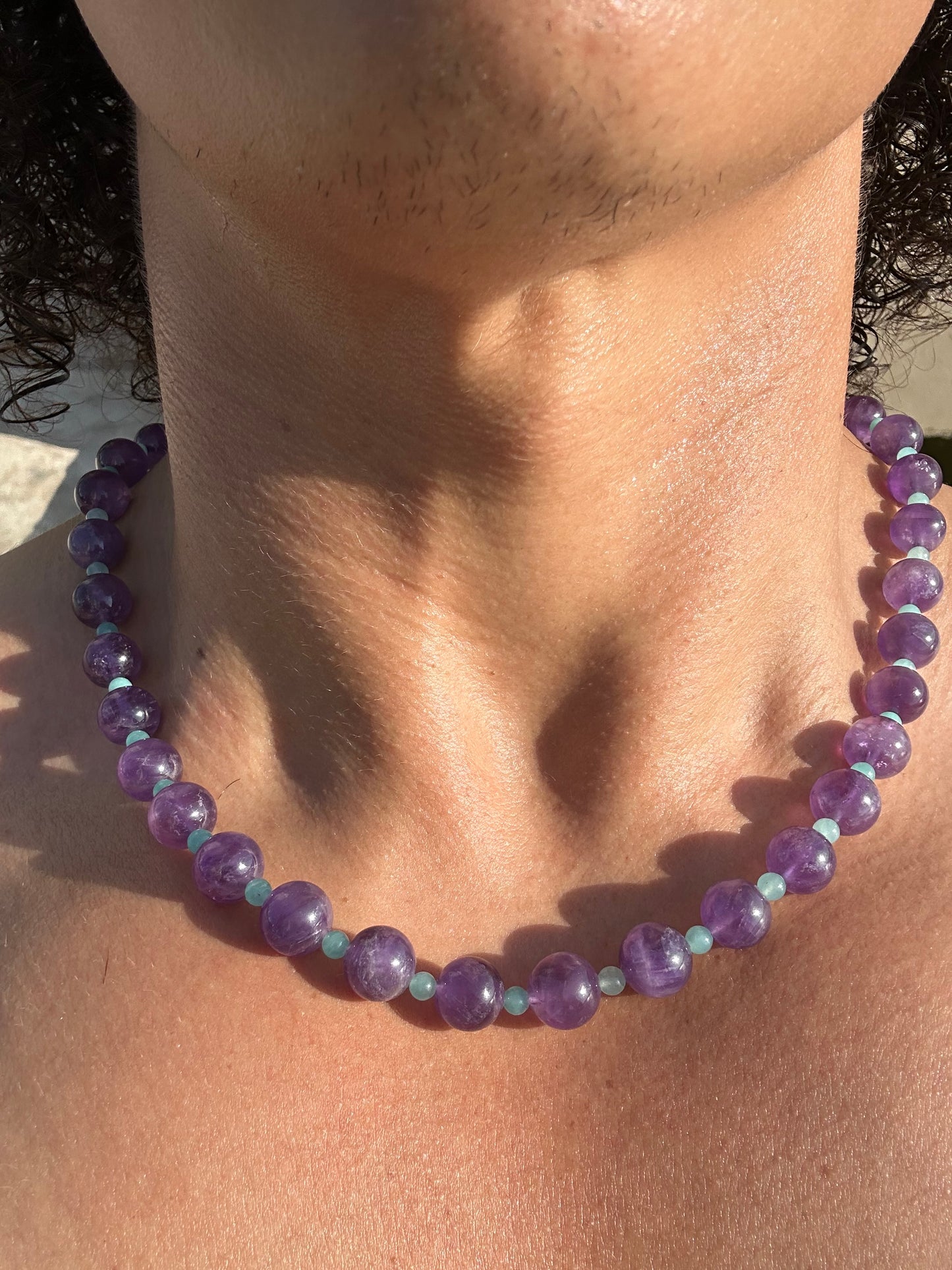 Luxury Amethyst-Amazonite Pure Gemstone Chain - World's Best Quality & Made To Last