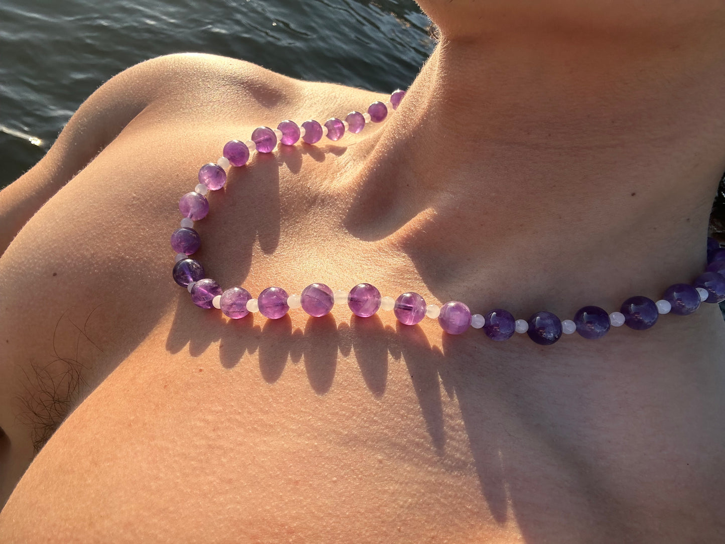 Luxury Amethyst-Rose Quartz Pure Gemstone Chain - World's Best Quality & Made To Last