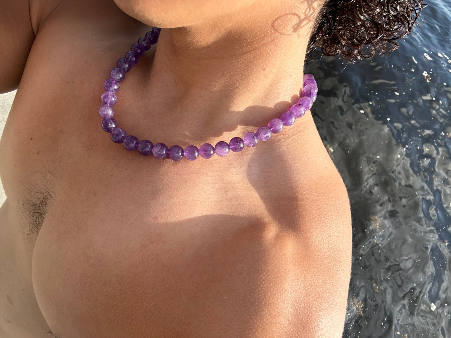 Luxury Amethyst Simple Design Necklace With Interlocking Steel Clasp - World's Best Quality & Made To Last