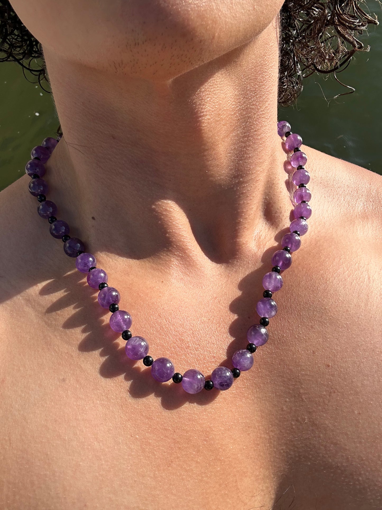 Luxury Amethyst-Black Tourmaline Pure Gemstone Chain - World's Best Quality & Made To Last