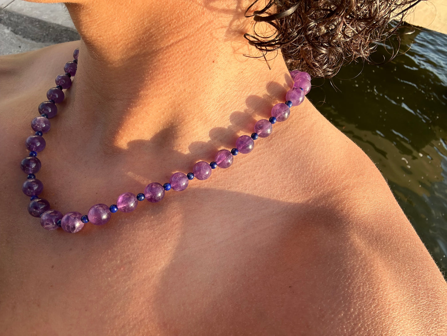 Luxury Amethyst-Lapis Lazuli Pure Gemstone Chain - World's Best Quality & Made To Last