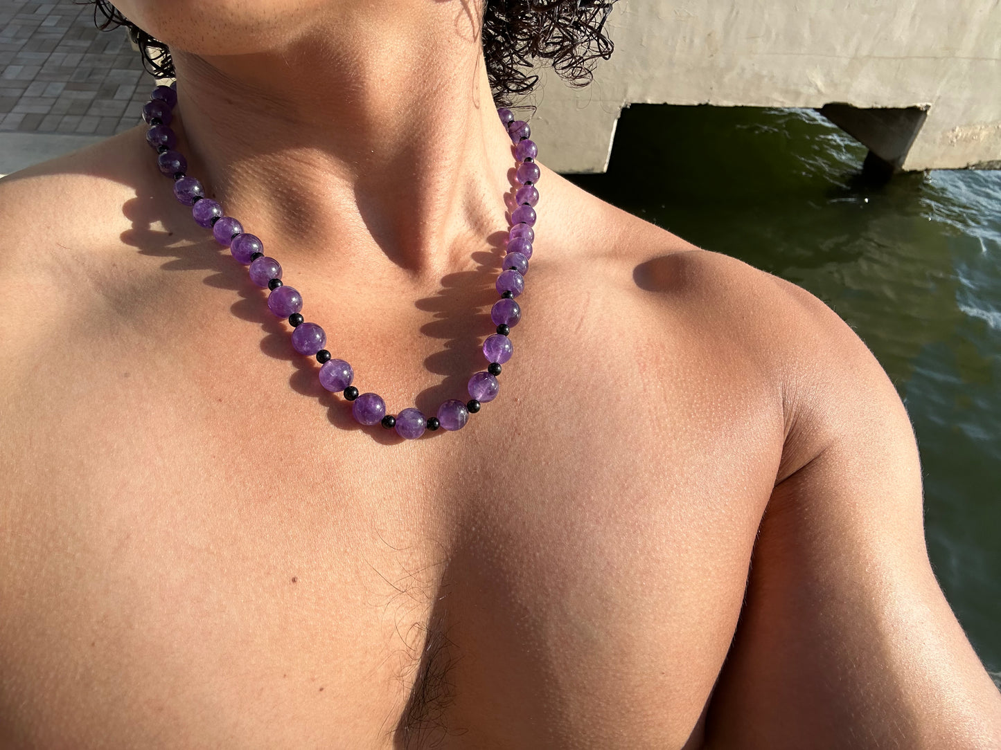 Luxury Amethyst-Black Tourmaline Pure Gemstone Chain - World's Best Quality & Made To Last