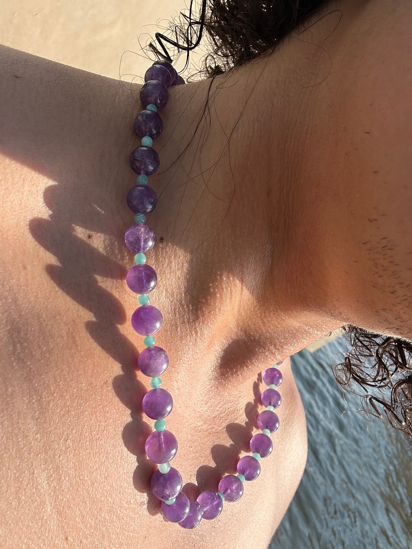 Luxury Amethyst-Amazonite Pure Gemstone Chain - World's Best Quality & Made To Last