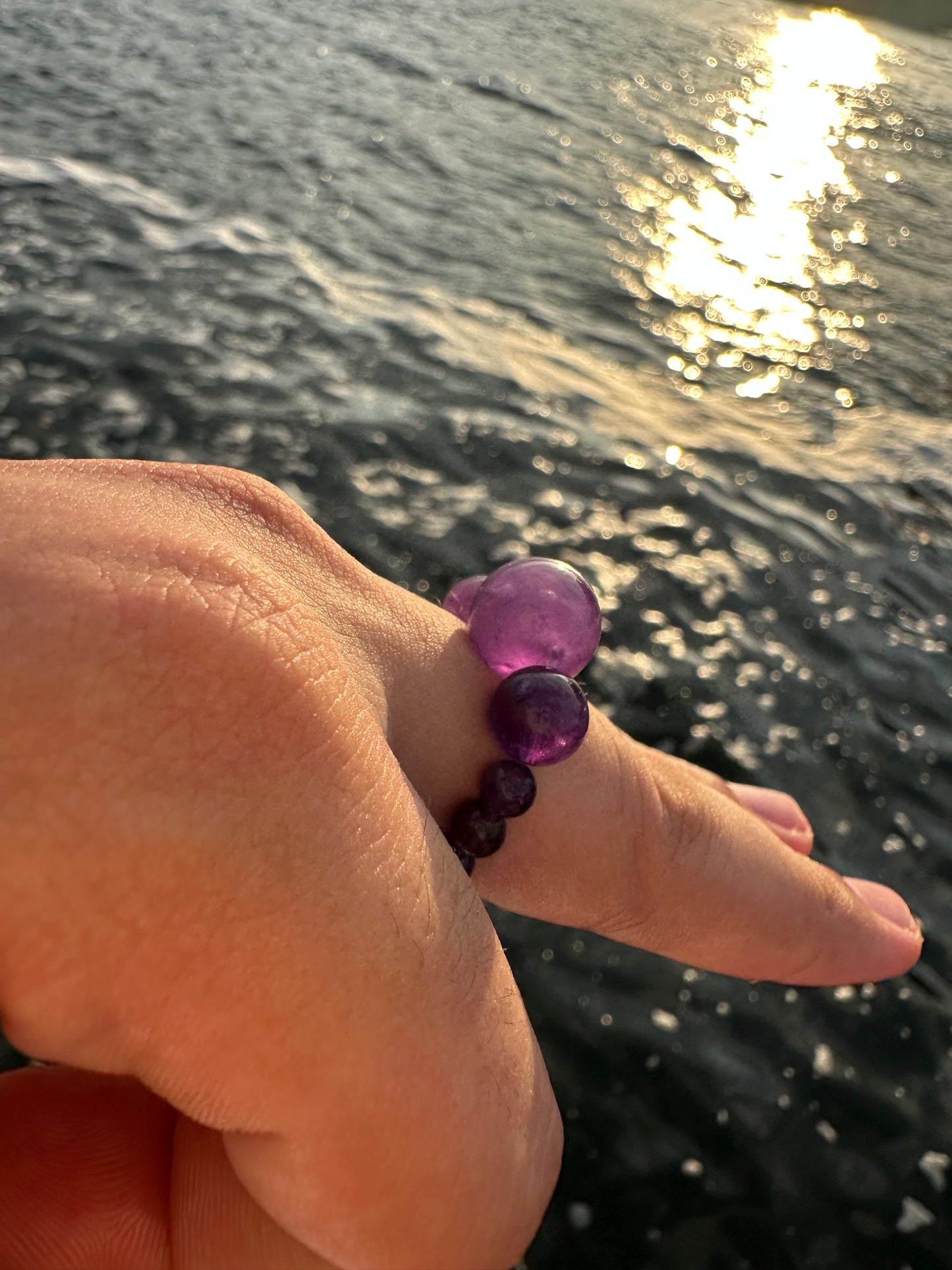 Luxury Amethyst Orb Design Comfortable Magic Stretch Ring - World's Best Quality & Made To Last