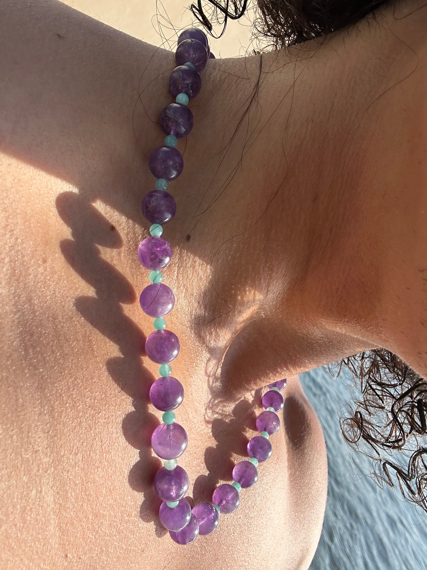 Luxury Amethyst-Amazonite Pure Gemstone Chain - World's Best Quality & Made To Last