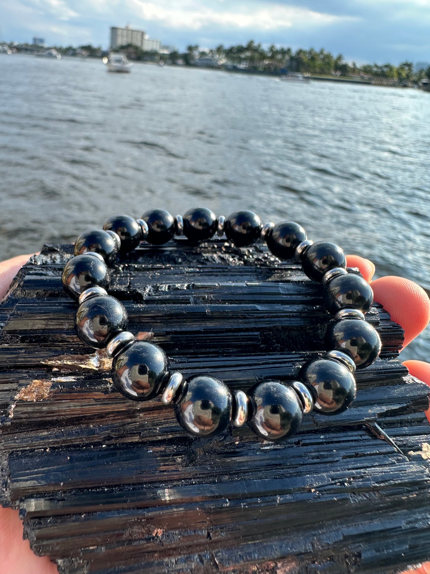 Black Tourmaline Steel Protection Bracelet - World's Best Quality & Made To Last