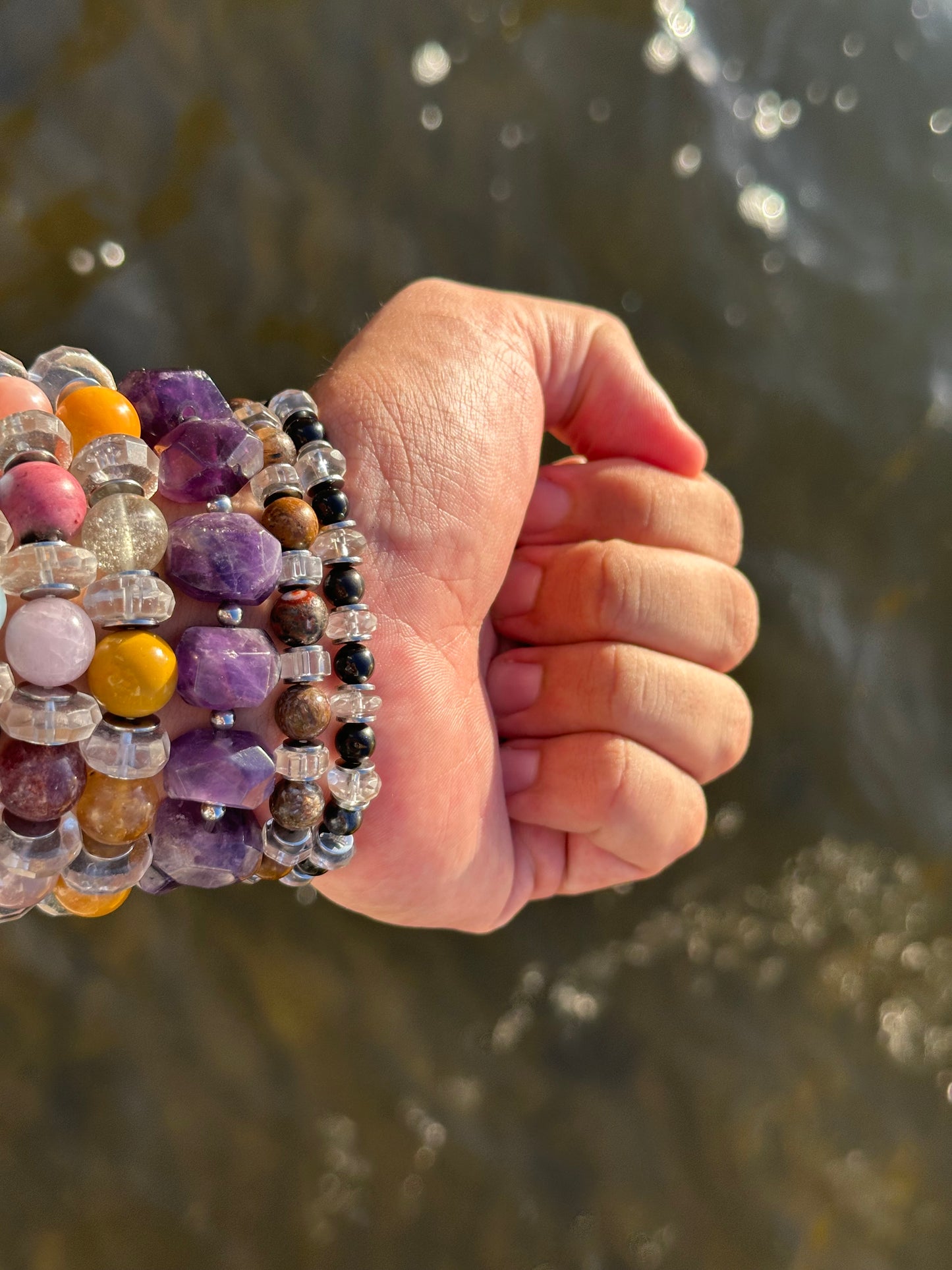 Luxury Amethyst Bracelet Polished Gem Design - World's Best Quality & Made To Last