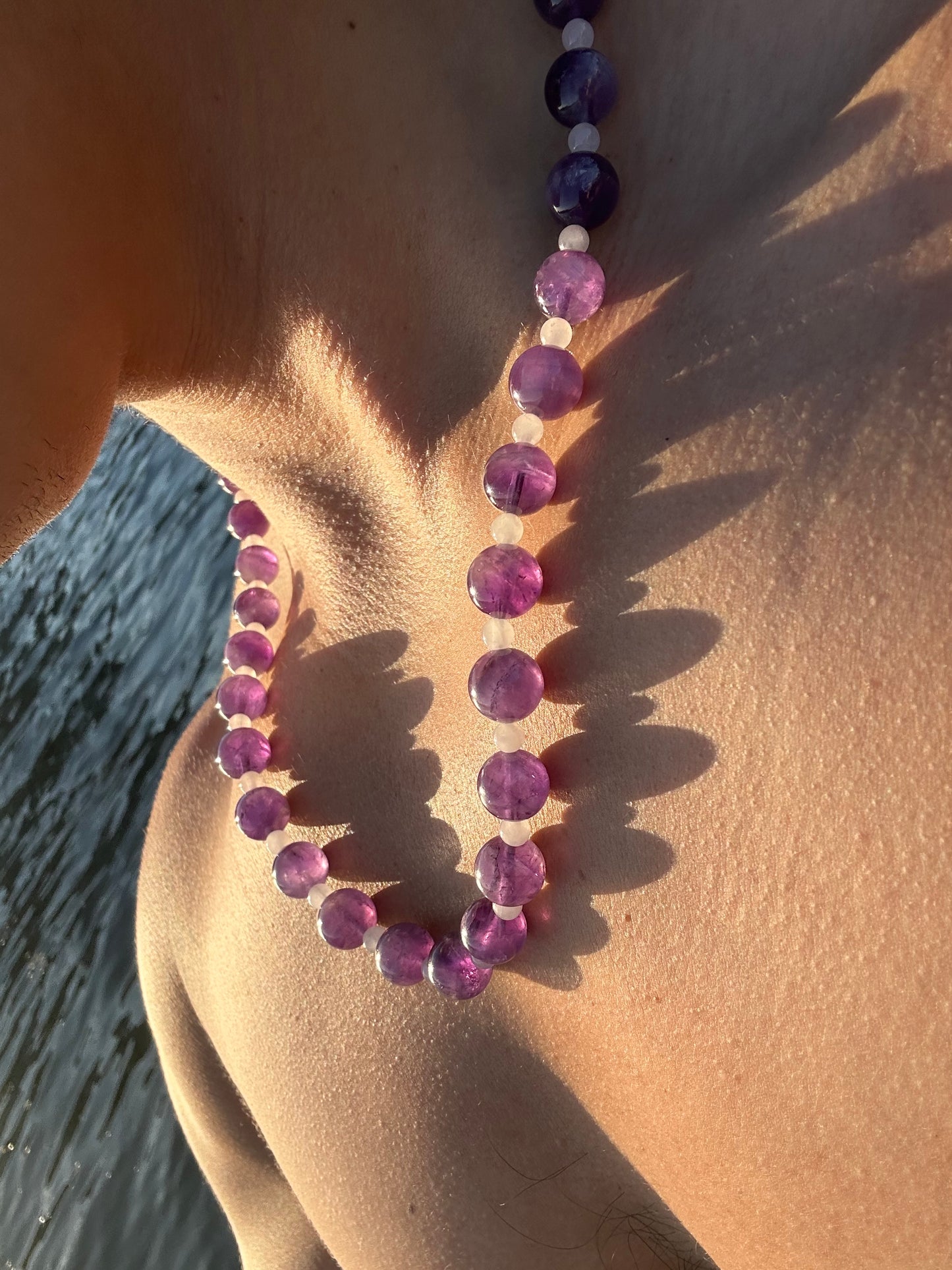 Luxury Amethyst-Rose Quartz Pure Gemstone Chain - World's Best Quality & Made To Last