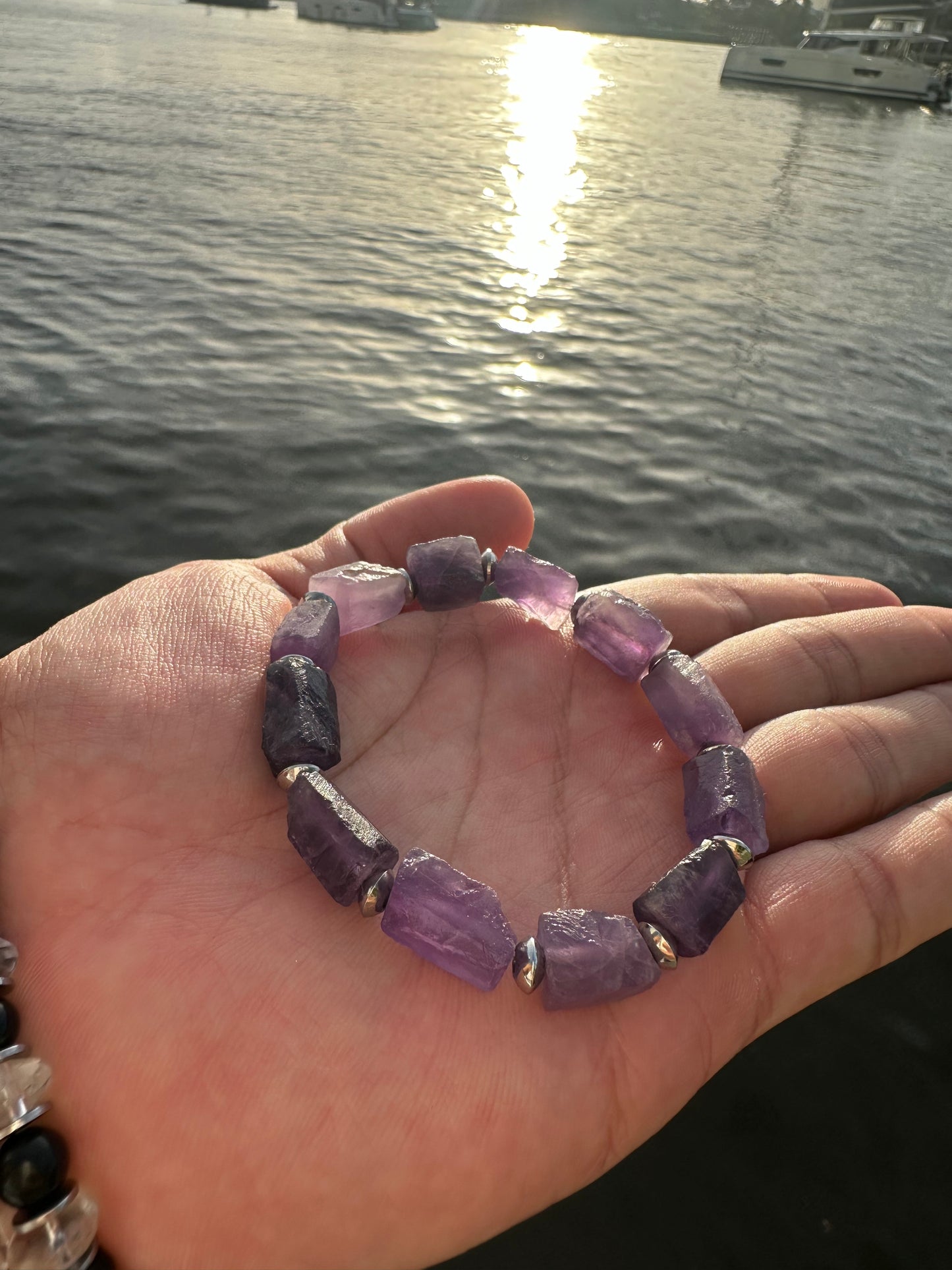 Luxury Amethyst Bracelet Raw Design - World's Best Quality & Made To Last