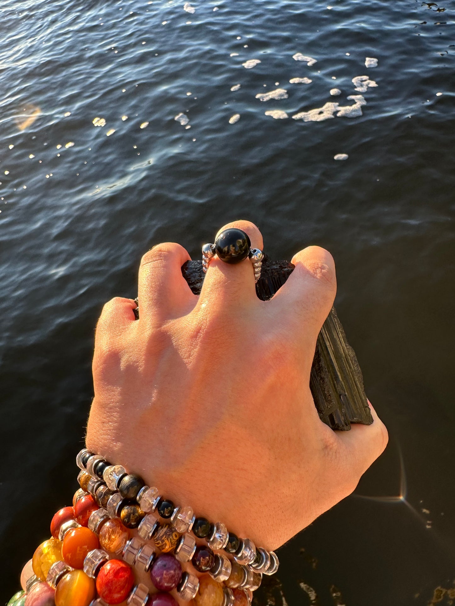 Black Tourmaline Protection Ring - World's Best Quality & Made To Last