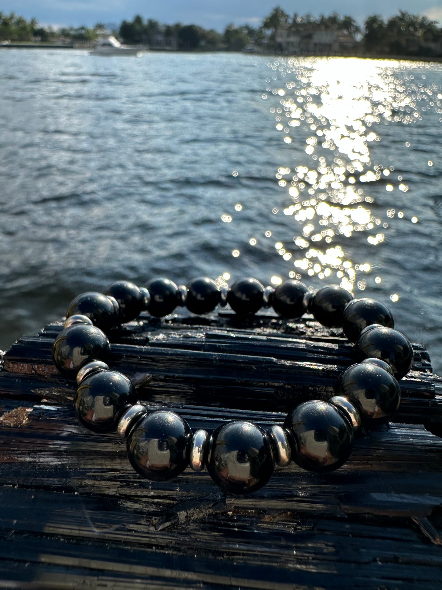 Black Tourmaline Steel Protection Bracelet - World's Best Quality & Made To Last