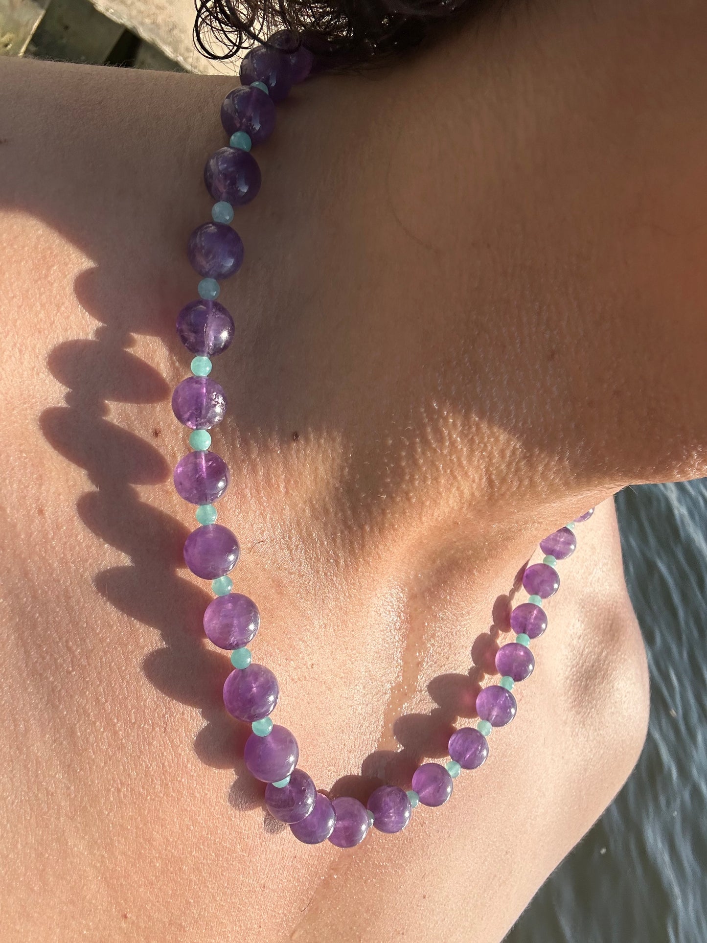 Luxury Amethyst-Amazonite Pure Gemstone Chain - World's Best Quality & Made To Last