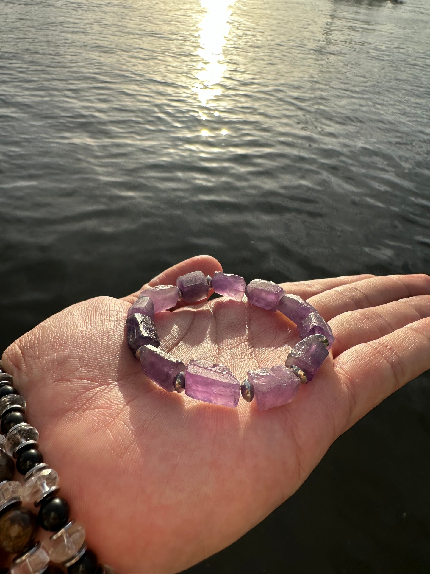 Luxury Amethyst Bracelet Raw Design - World's Best Quality & Made To Last