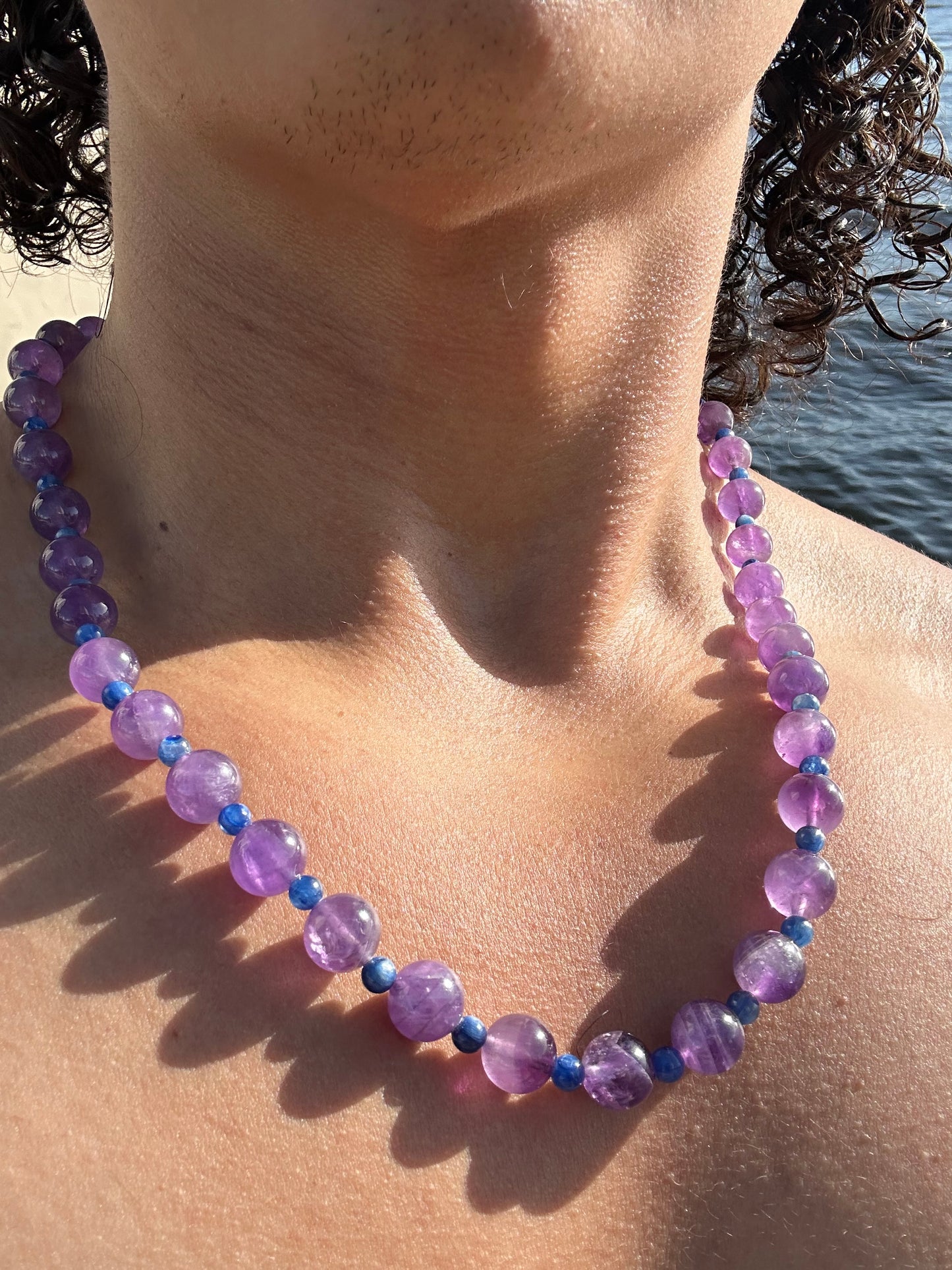 Luxury Amethyst-Blue Kyanite Pure Gemstone Chain - World's Best Quality & Made To Last