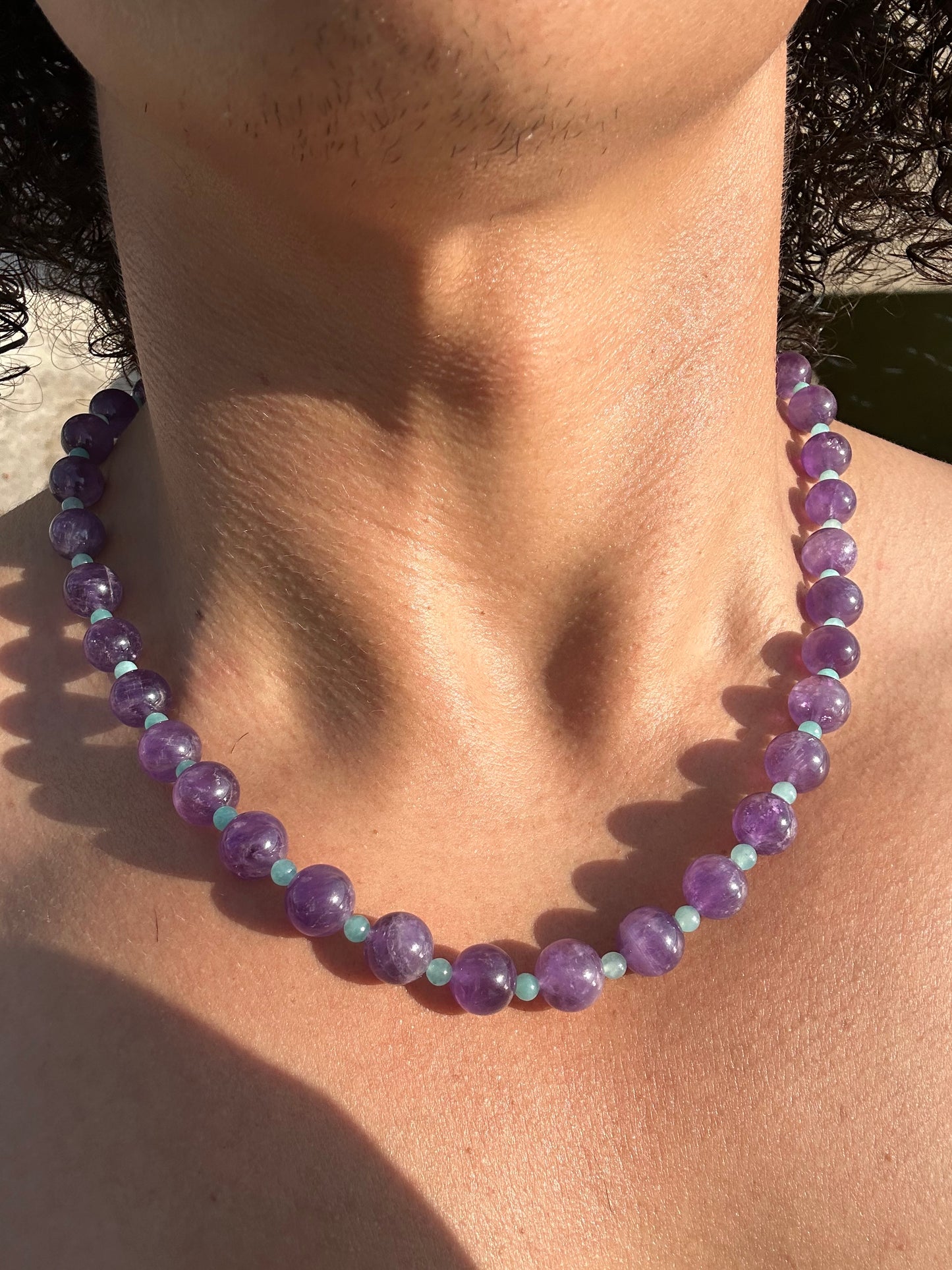 Luxury Amethyst-Amazonite Pure Gemstone Chain - World's Best Quality & Made To Last