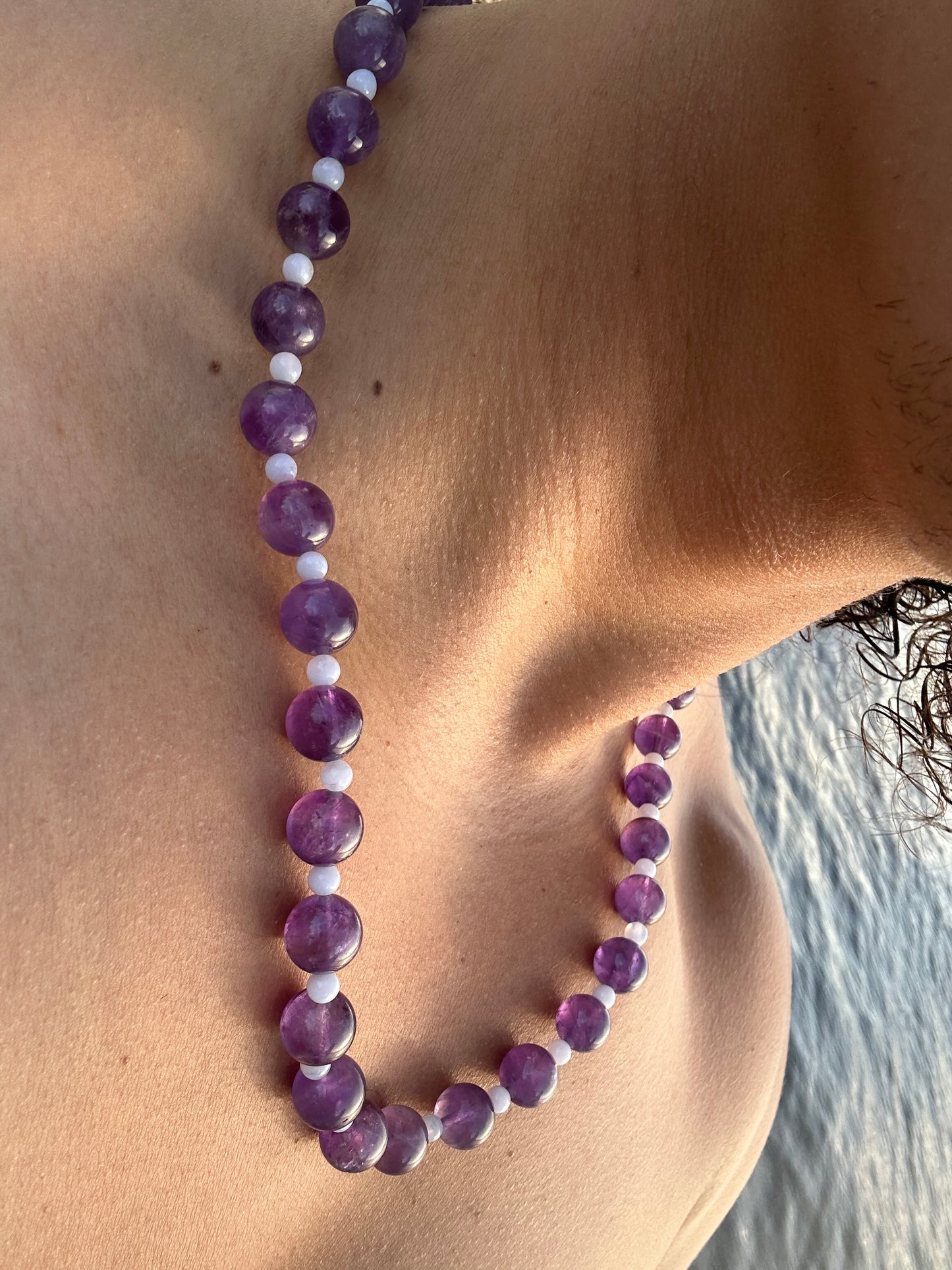 Luxury Amethyst-Blue Lace Agate Pure Gemstone Chain - World's Best Quality & Made To Last