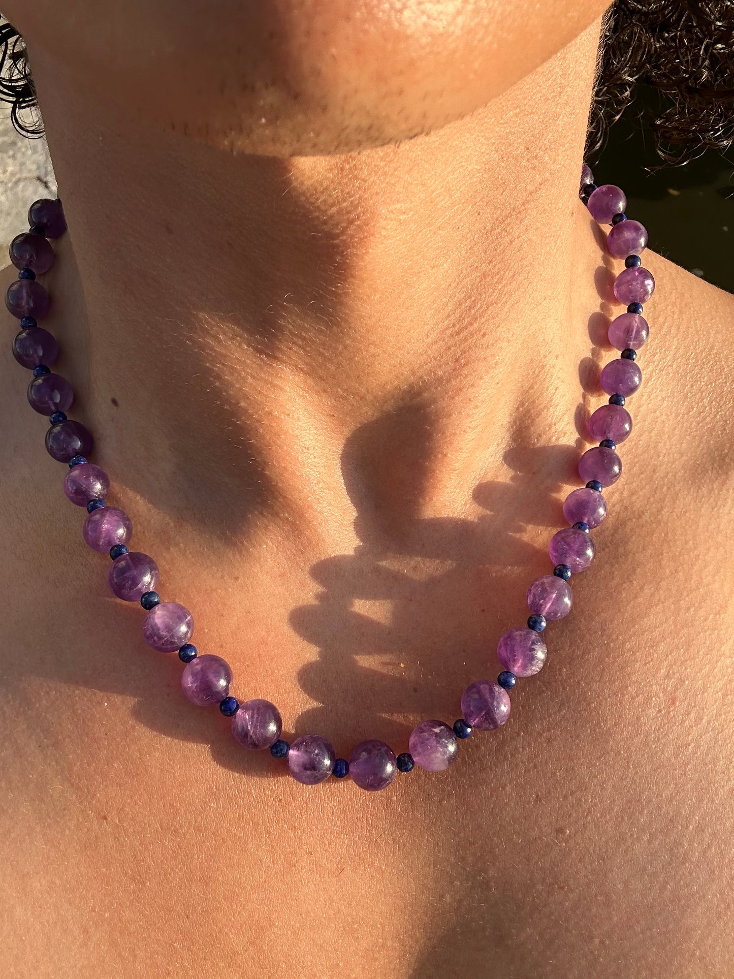 Luxury Amethyst-Lapis Lazuli Pure Gemstone Chain - World's Best Quality & Made To Last