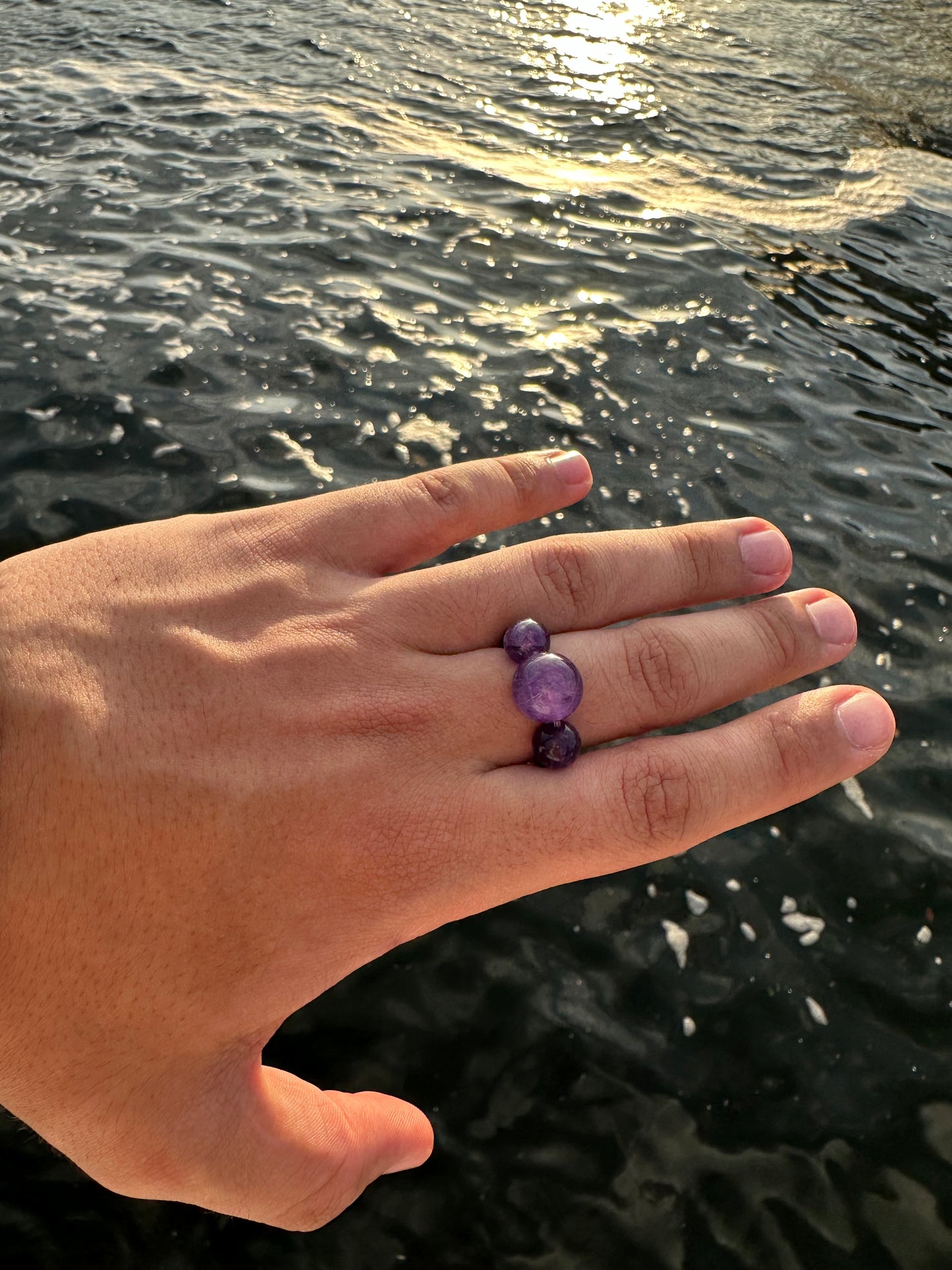 Luxury Amethyst Orb Design Comfortable Magic Stretch Ring - World's Best Quality & Made To Last