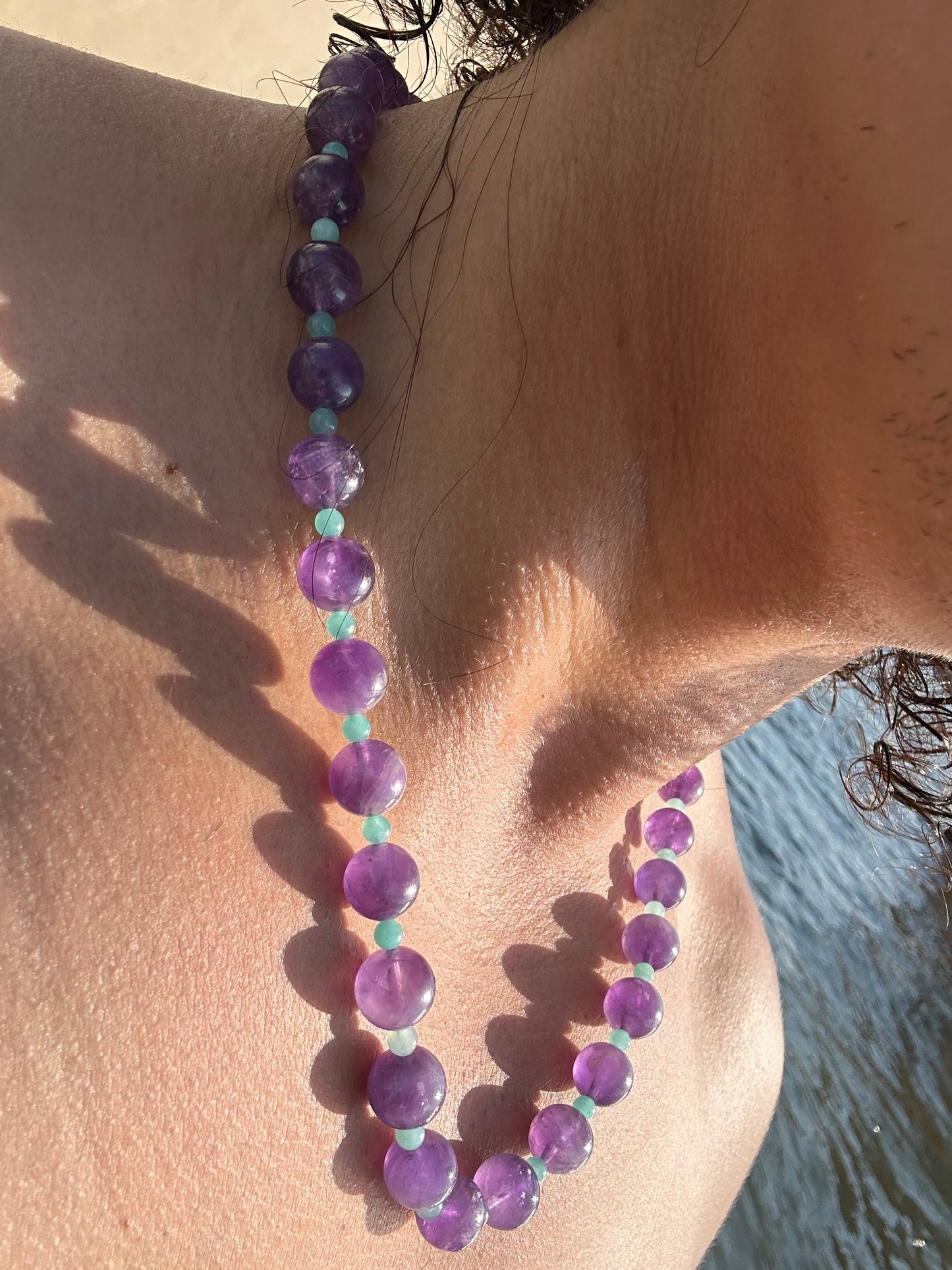 Luxury Amethyst-Amazonite Pure Gemstone Chain - World's Best Quality & Made To Last