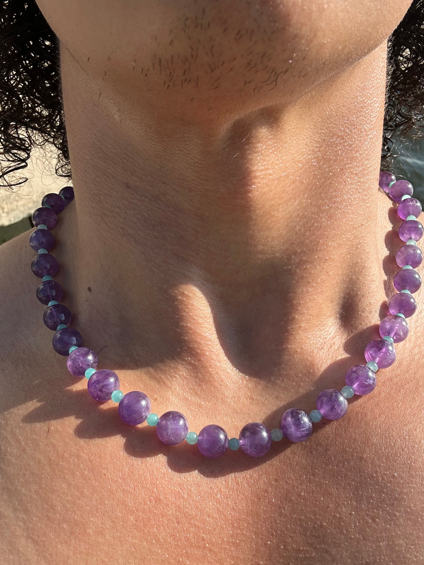 Luxury Amethyst-Amazonite Pure Gemstone Chain - World's Best Quality & Made To Last