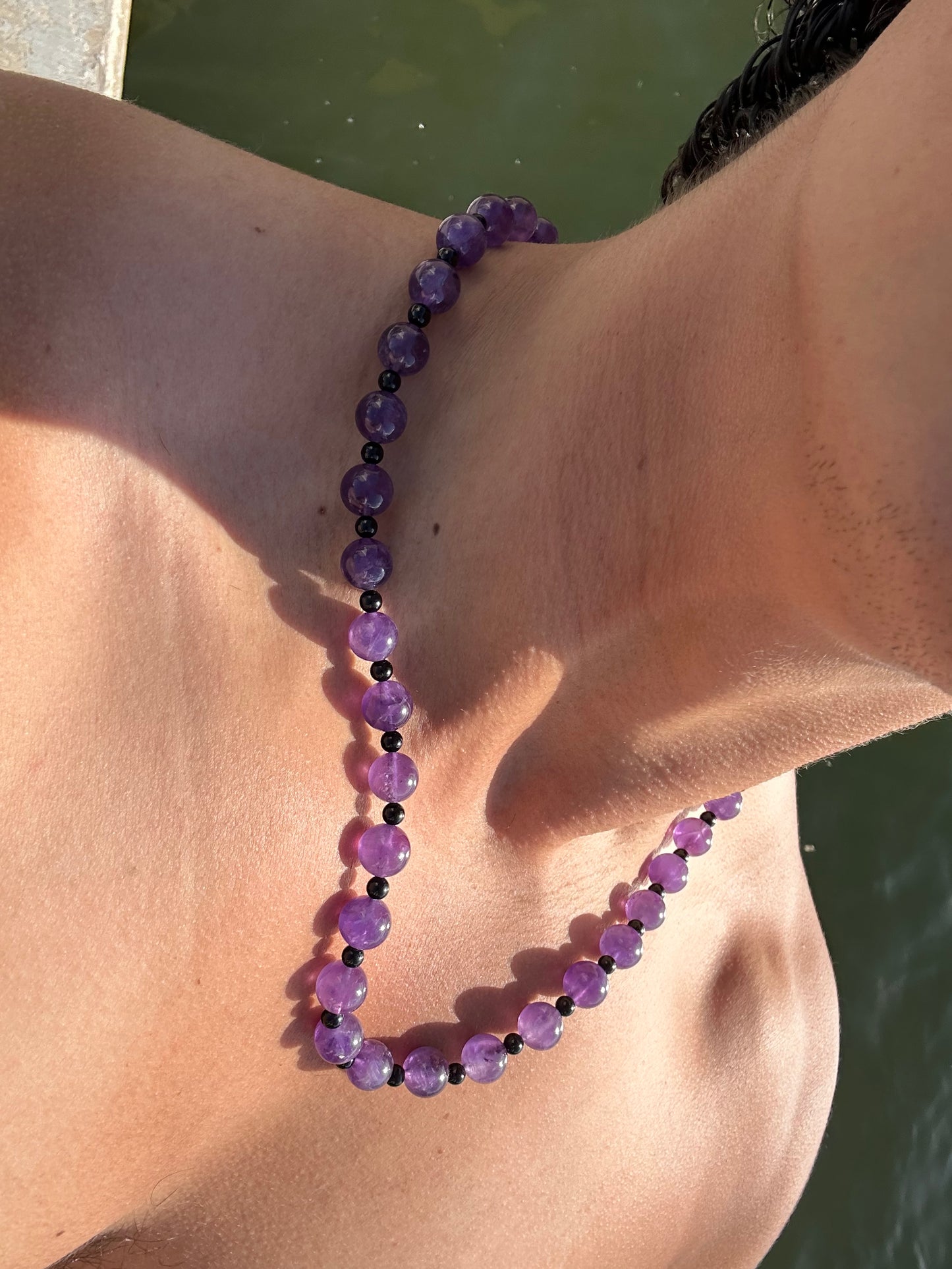 Luxury Amethyst-Black Tourmaline Pure Gemstone Chain - World's Best Quality & Made To Last