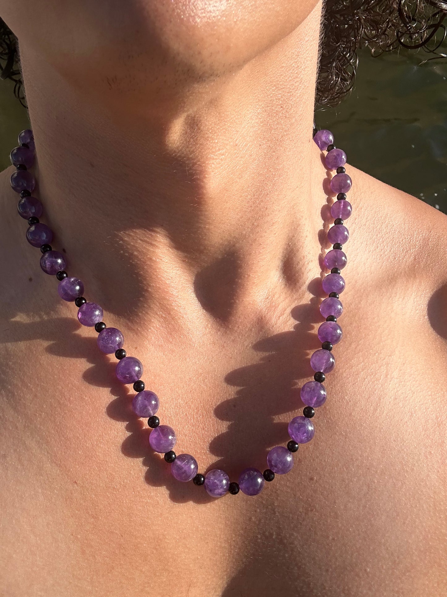 Luxury Amethyst-Black Tourmaline Pure Gemstone Chain - World's Best Quality & Made To Last