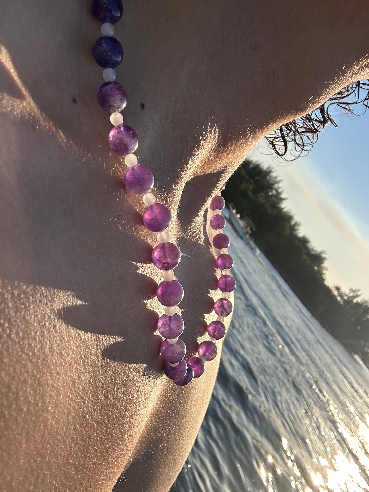 Luxury Amethyst-Rose Quartz Pure Gemstone Chain - World's Best Quality & Made To Last