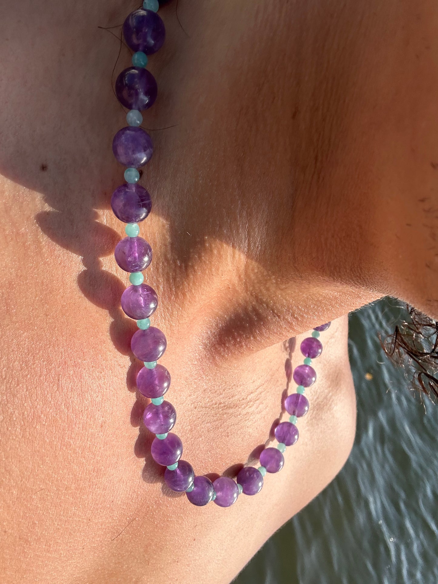 Luxury Amethyst-Amazonite Pure Gemstone Chain - World's Best Quality & Made To Last