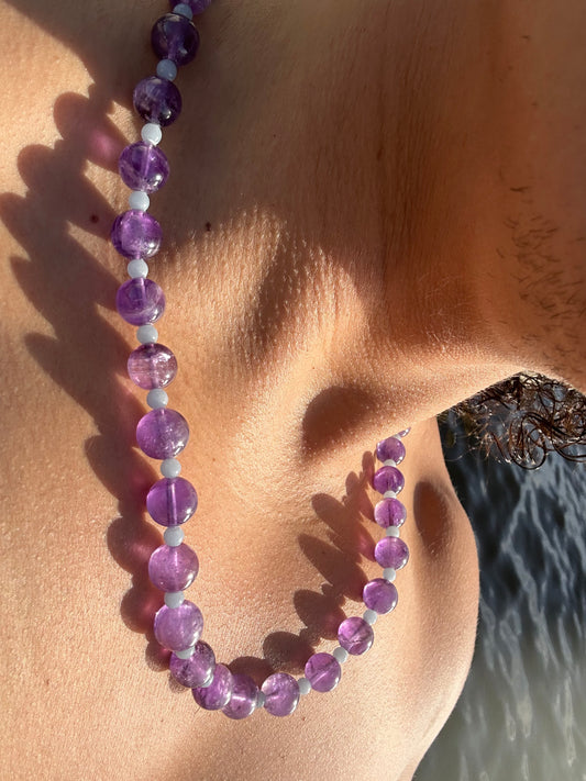 Luxury Amethyst-Angelite Pure Gemstone Chain - World's Best Quality & Made To Last