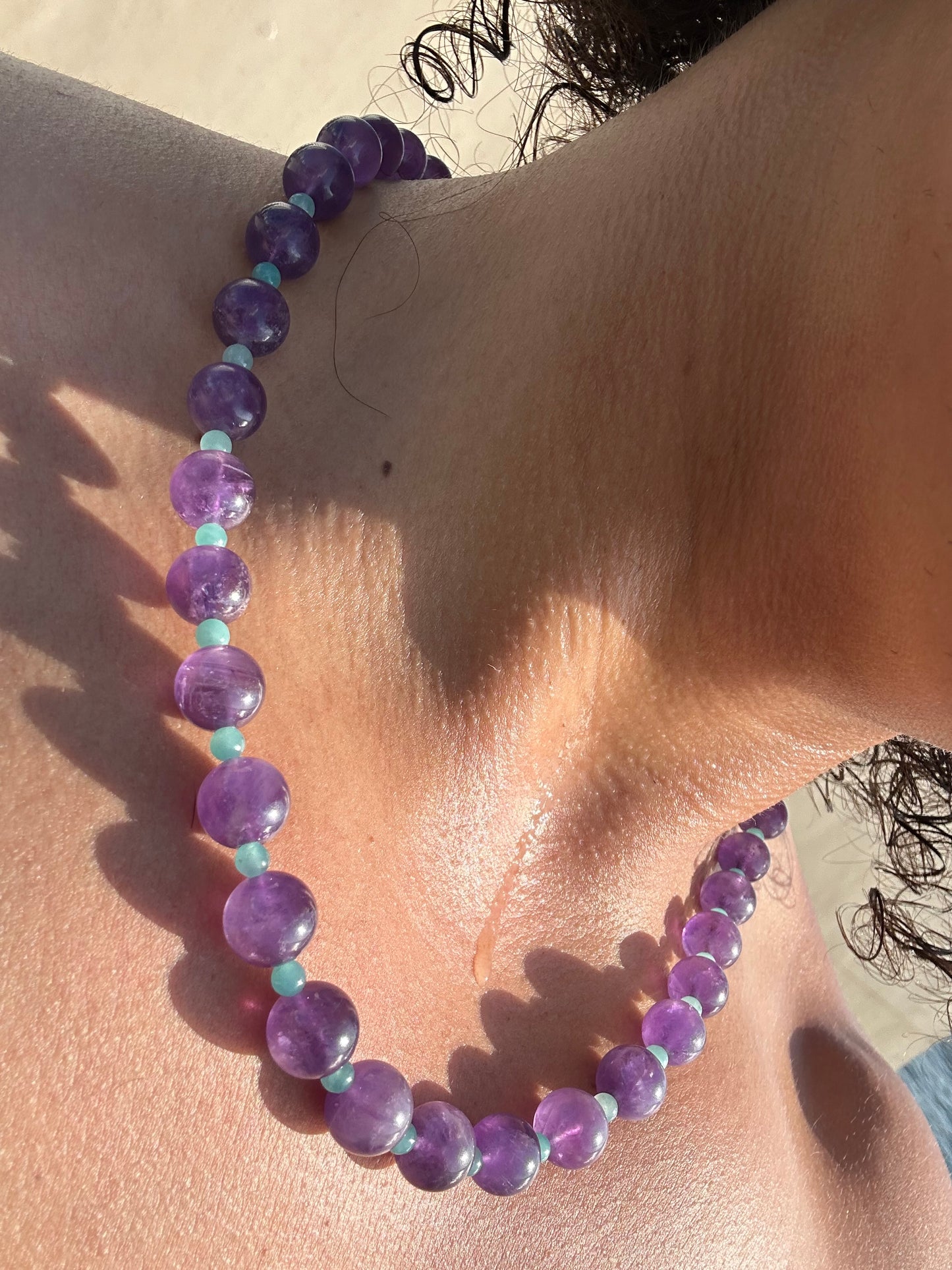 Luxury Amethyst-Amazonite Pure Gemstone Chain - World's Best Quality & Made To Last