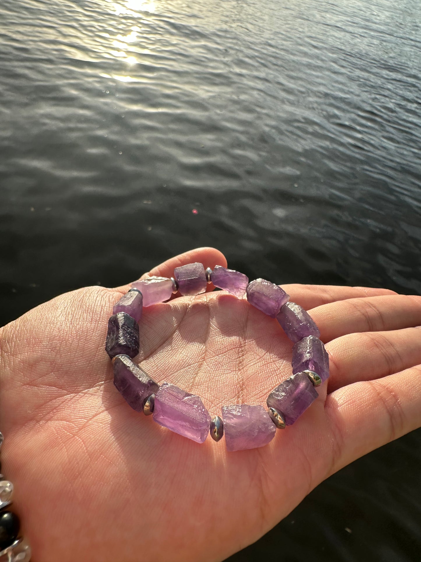 Luxury Amethyst Bracelet Raw Design - World's Best Quality & Made To Last