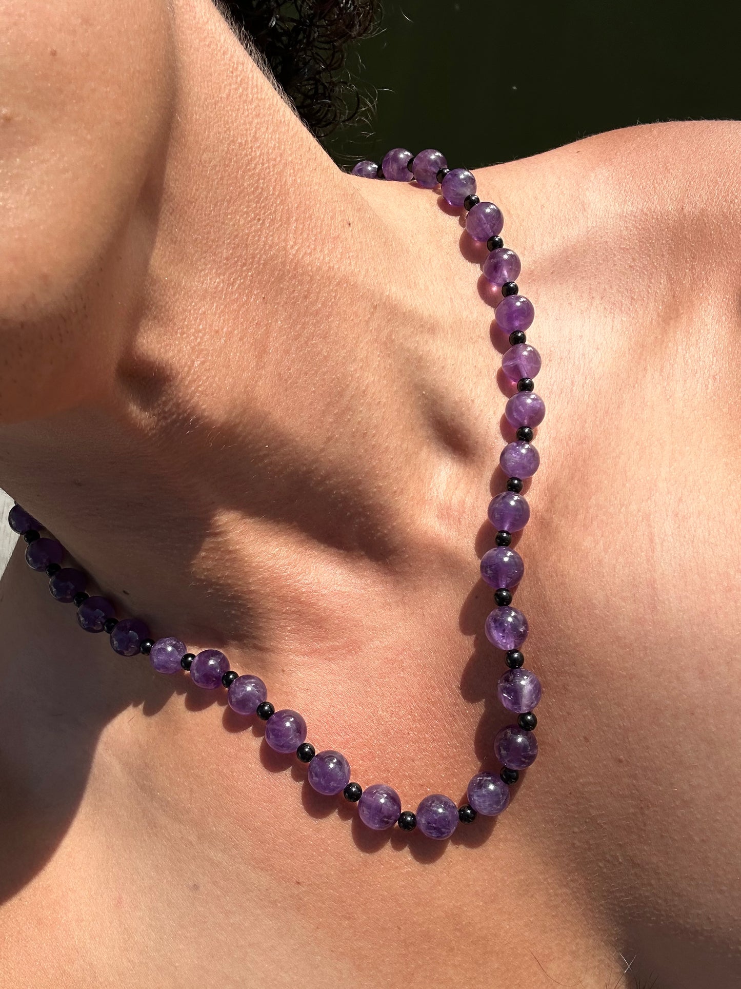 Luxury Amethyst-Black Tourmaline Pure Gemstone Chain - World's Best Quality & Made To Last