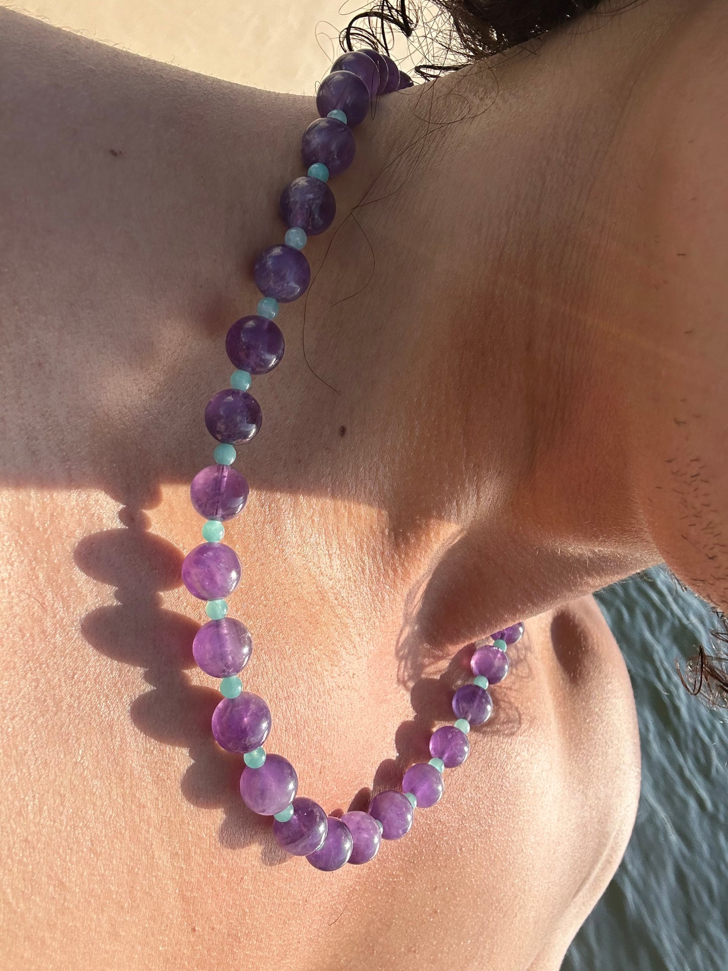 Luxury Amethyst-Amazonite Pure Gemstone Chain - World's Best Quality & Made To Last