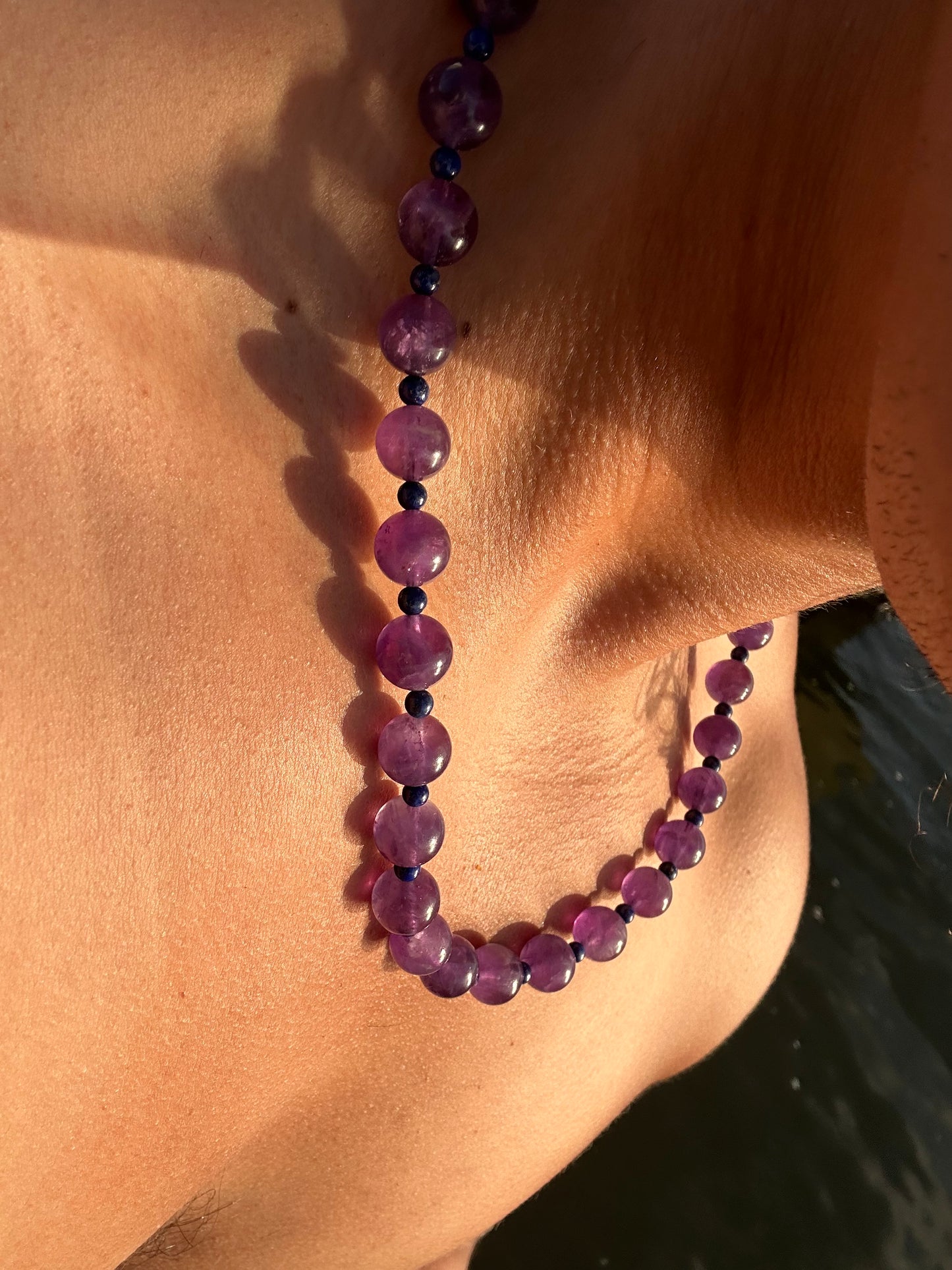 Luxury Amethyst-Lapis Lazuli Pure Gemstone Chain - World's Best Quality & Made To Last