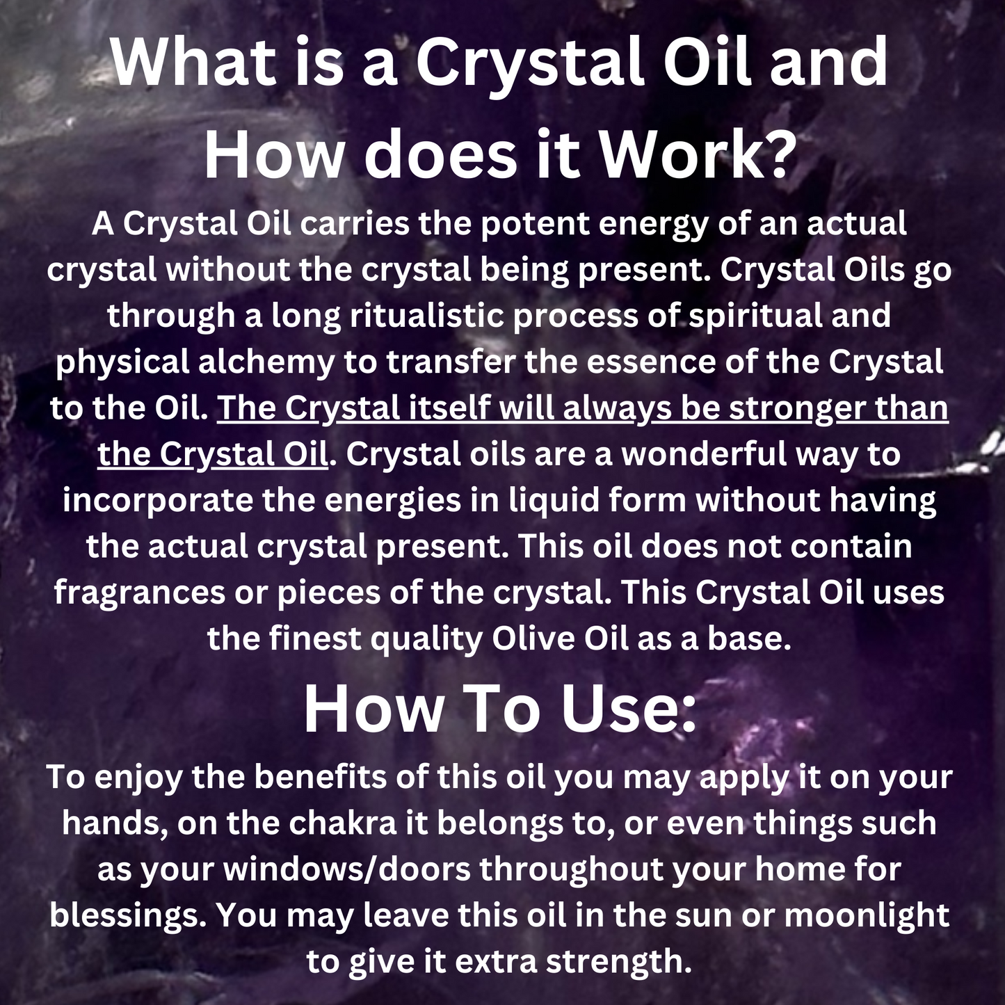 Amethyst Crystal Oil