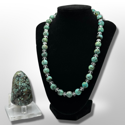 Open Roads: Amplified African Turquoise Jasper Necklace